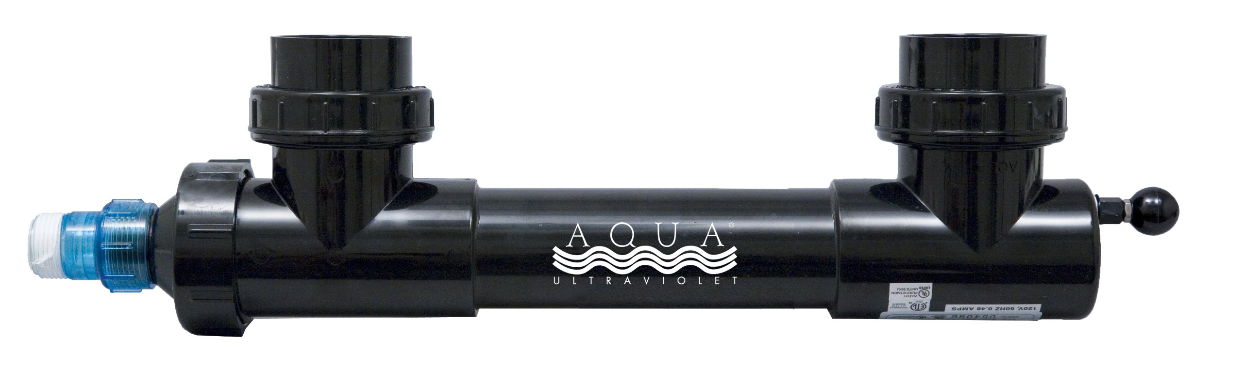 Aqua Ultraviolet AAV00035 25-Watt UV Sterilizer with Wiper for Aquarium – 2-Inch Black Water Purifier | Ideal for Fish Tanks, Ponds & Aquatic Life Health