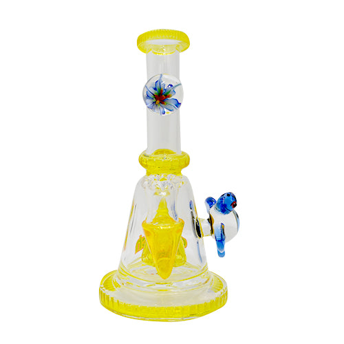 Premium Cheech Flower Percolator Dab Rig - 10mm Quartz Banger & Glass Water Pipe for Concentrates - Perfect for Home Use, Parties & Relaxation