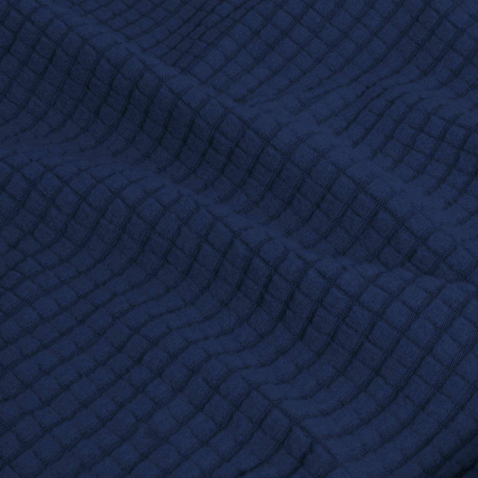 Stretch Sofa Cover for Dogs - 3 Piece Washable Couch Slipcover with Elastic Jacquard Fabric - Furniture Protector for Pets & Kids - Navy Blue Loveseat Size - Perfect for Pet Owners & Family Homes with 2-Cushion Couches