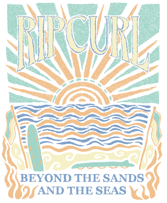 Rip Curl x LSV Beyond the Sands and the Seas Graphic T-Shirt - White | Men's Casual Short Sleeve Tee for Beach, Surfing & Summer Outfits