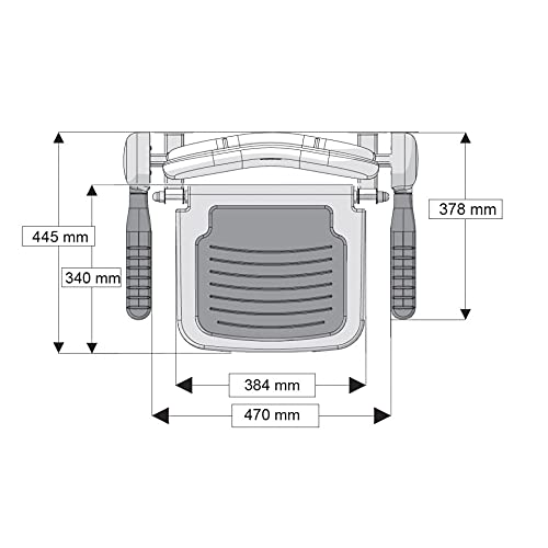 **Foldable Shower Seat for Elderly - Wall Mounted with Padded Back & Armrests, Adjustable Height & Sturdy Legs - Compact Design for Safe Bathing & Handicap Accessibility**