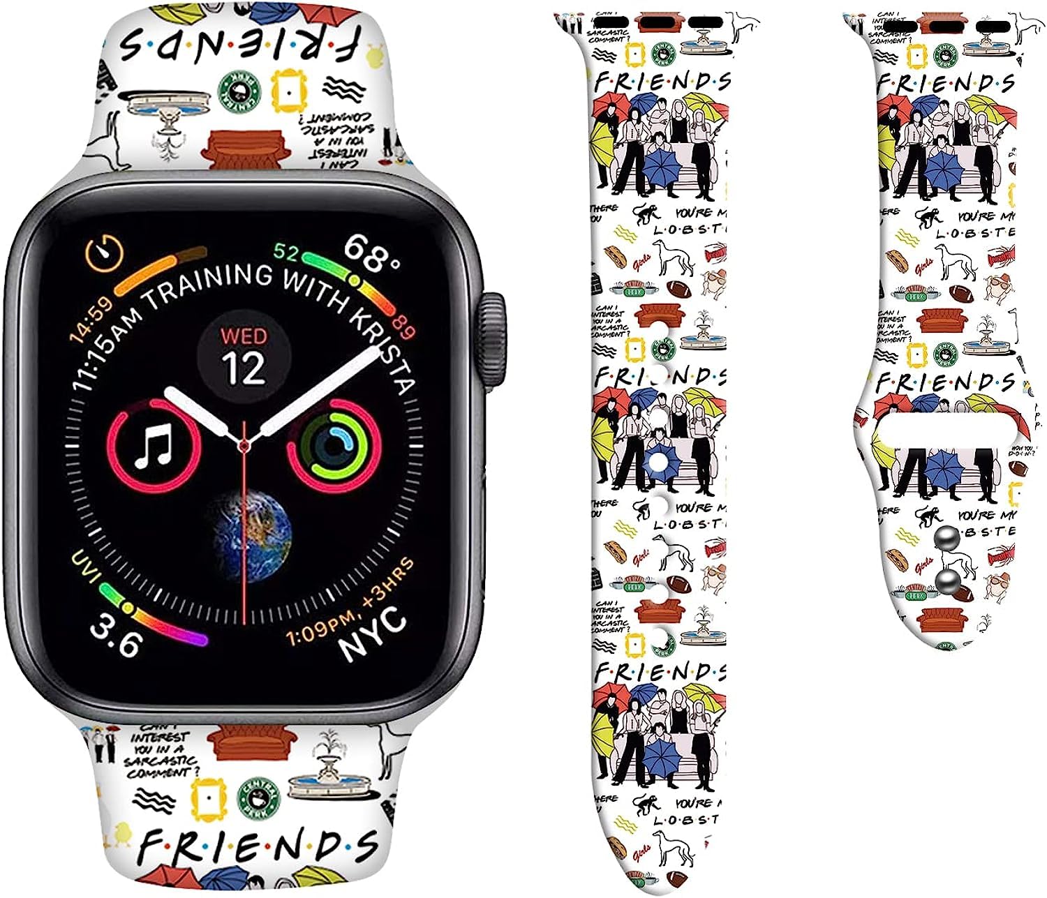Stylish TV Show Themed Watch Bands for Apple Watch 38mm/40mm - Fashionable & Cute Wristbands for Women & Teens - Perfect for Daily Wear, School, Work & Casual Outings