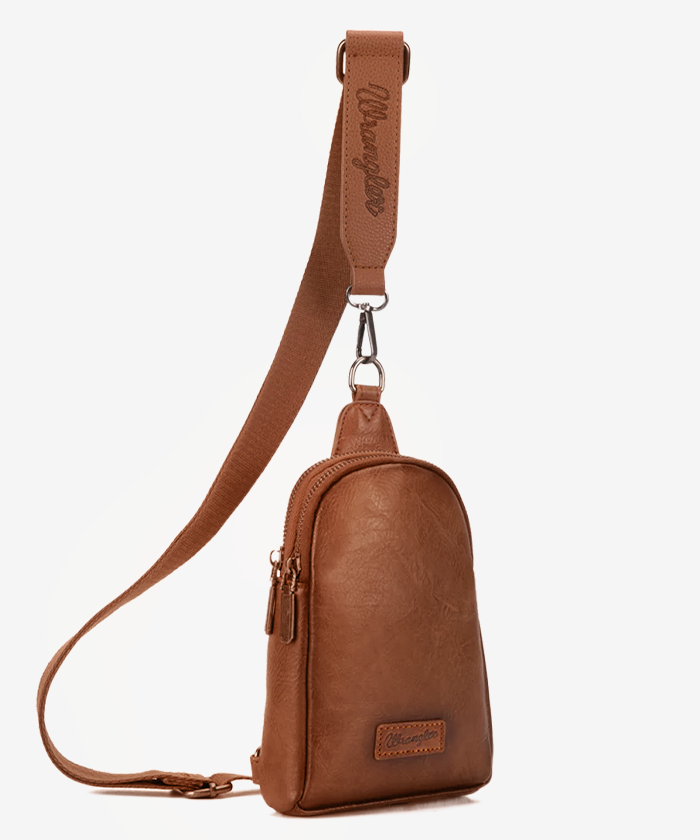 Wrangler Casual Plain Crossbody Sling Bag for Men & Women - Lightweight Travel Shoulder Bag for Daily Use, Shopping, Hiking & Outdoor Activities