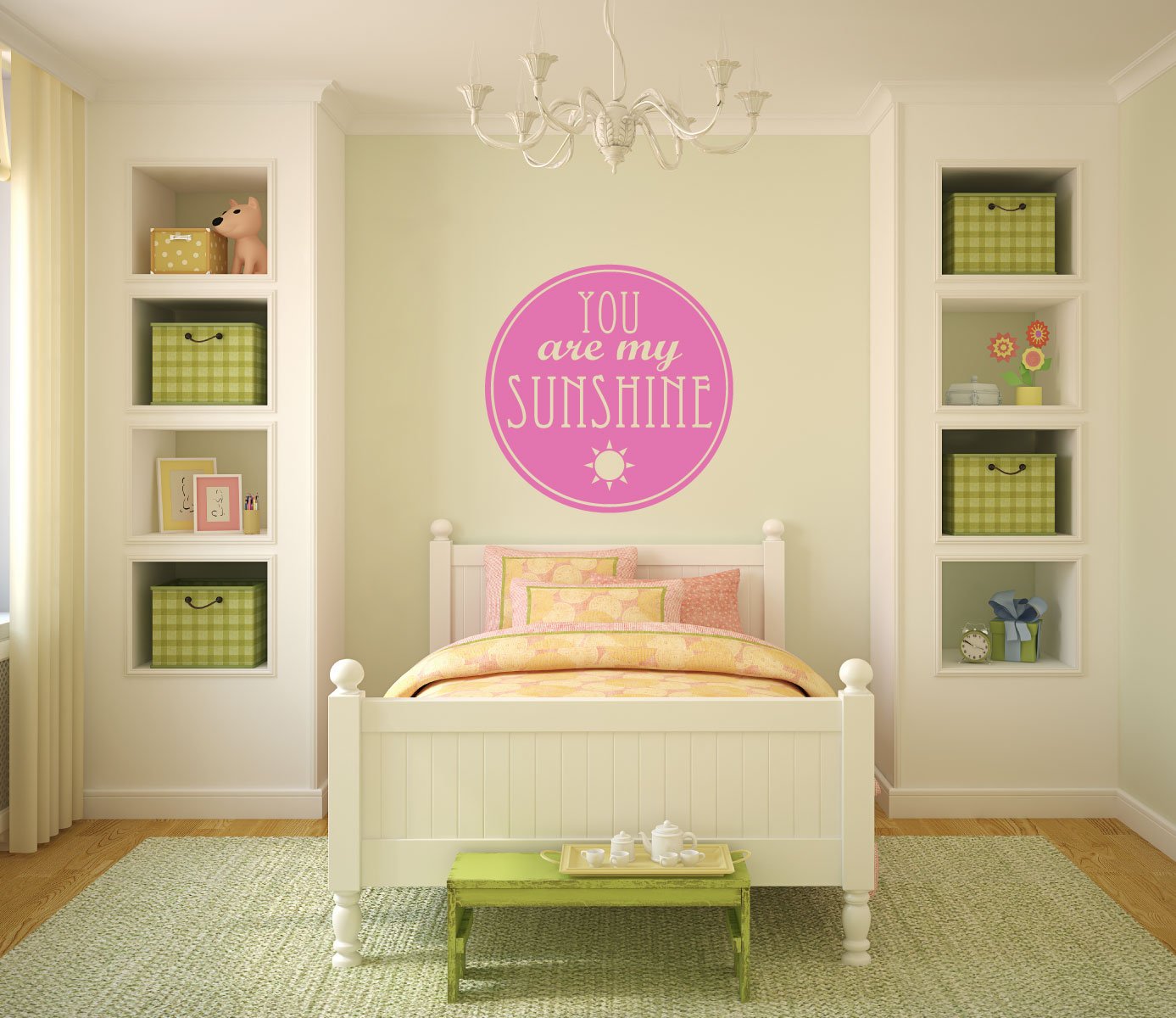 You Are My Sunshine Vinyl Wall Decal - Removable Home Decor for Living Room, Bedroom, Kitchen - Perfect for Nursery, Office & DIY Home Styling