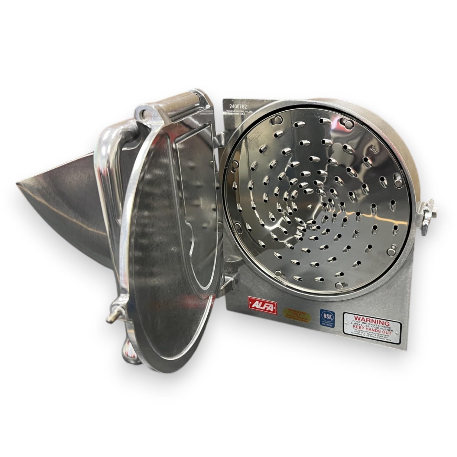 Alfa GS-12 Commercial Mixer Grater Shredder Attachment - Complete Set Compatible with Standard #12 Meat Grinder Hubs | Perfect for Cheese, Vegetables & Food Prep in Restaurants & Kitchens
