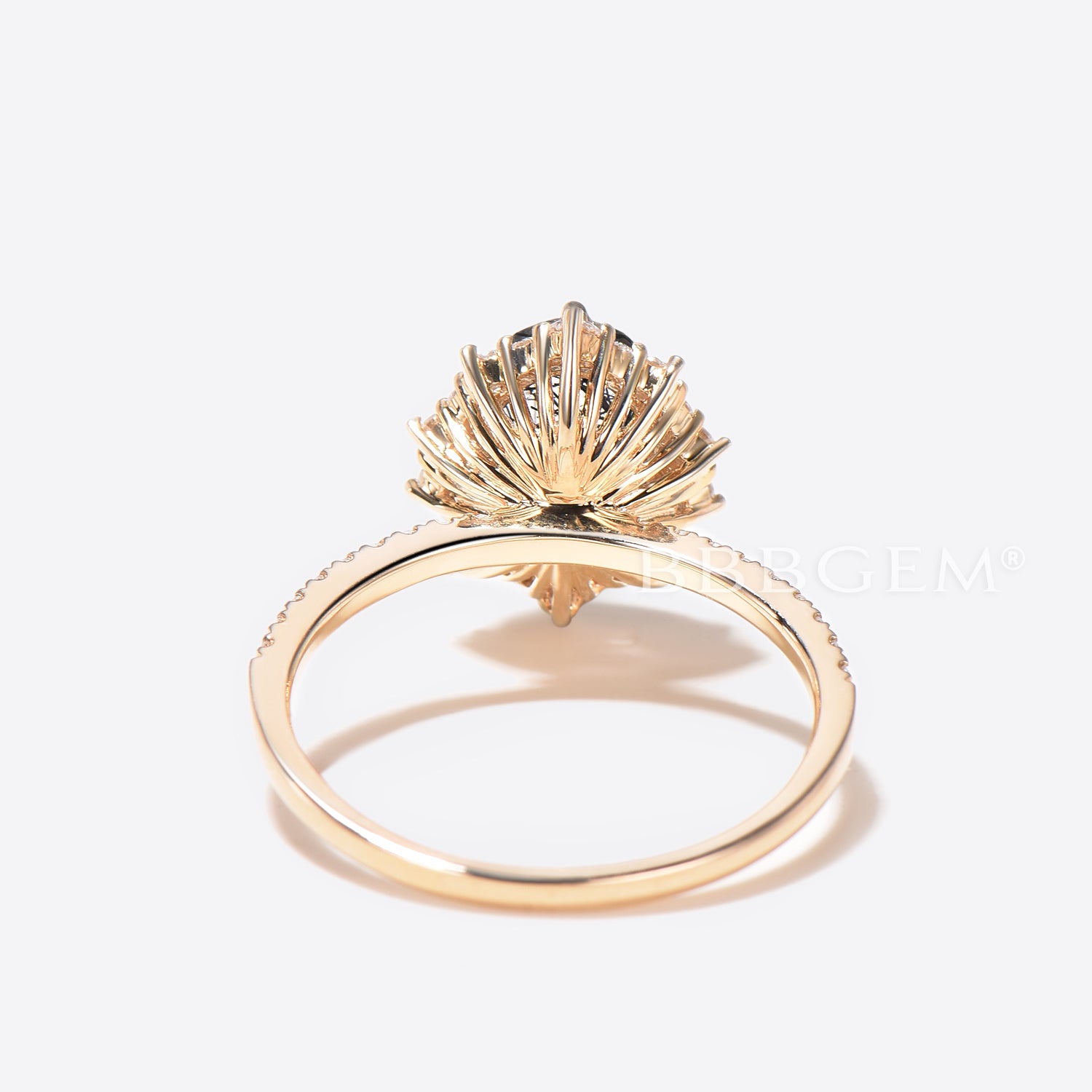 Natural Black Rutilated Quartz Oval Cut Halo Diamond Engagement Ring - Perfect for Proposals, Anniversaries & Special Occasions
