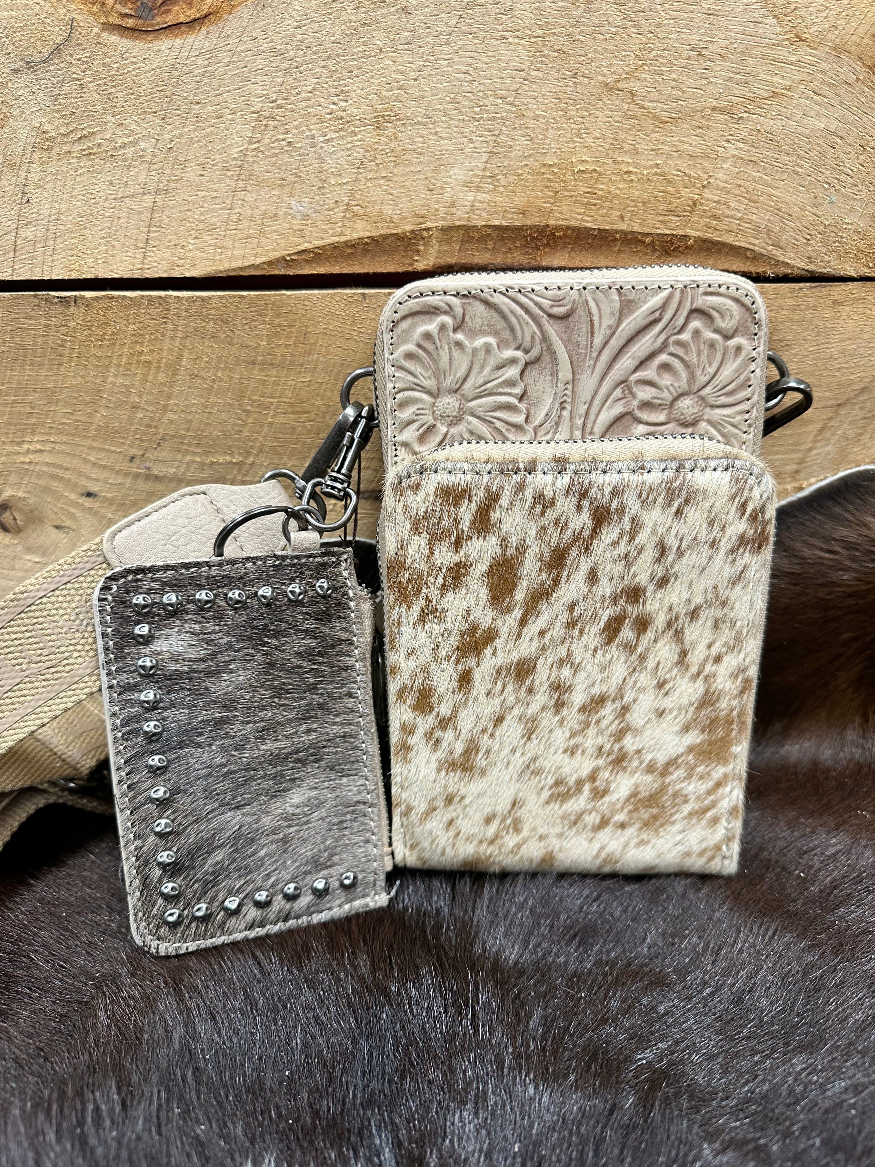 Genuine Hair-On Cowhide Phone Purse with Coin Pouch - Trinity Ranch Western Style Crossbody Bag for Women | Perfect for Concerts, Rodeos & Night Out