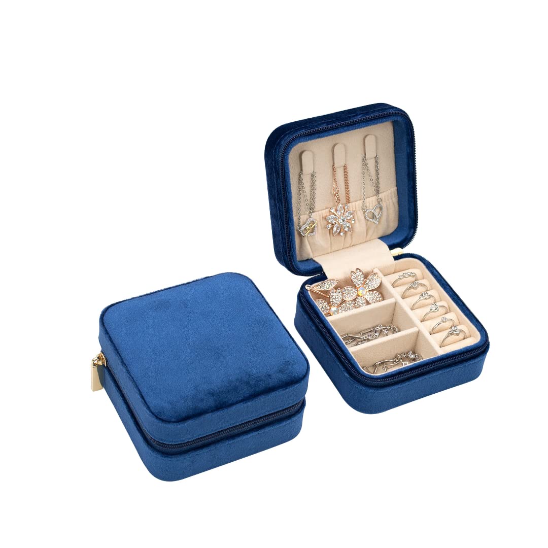 Personalized Velvet Jewelry Box - Elegant Bridesmaid & Bride Gift, Travel Jewelry Case for Wedding, Anniversary & Special Occasions | Perfect for Storage & On-the-Go Use