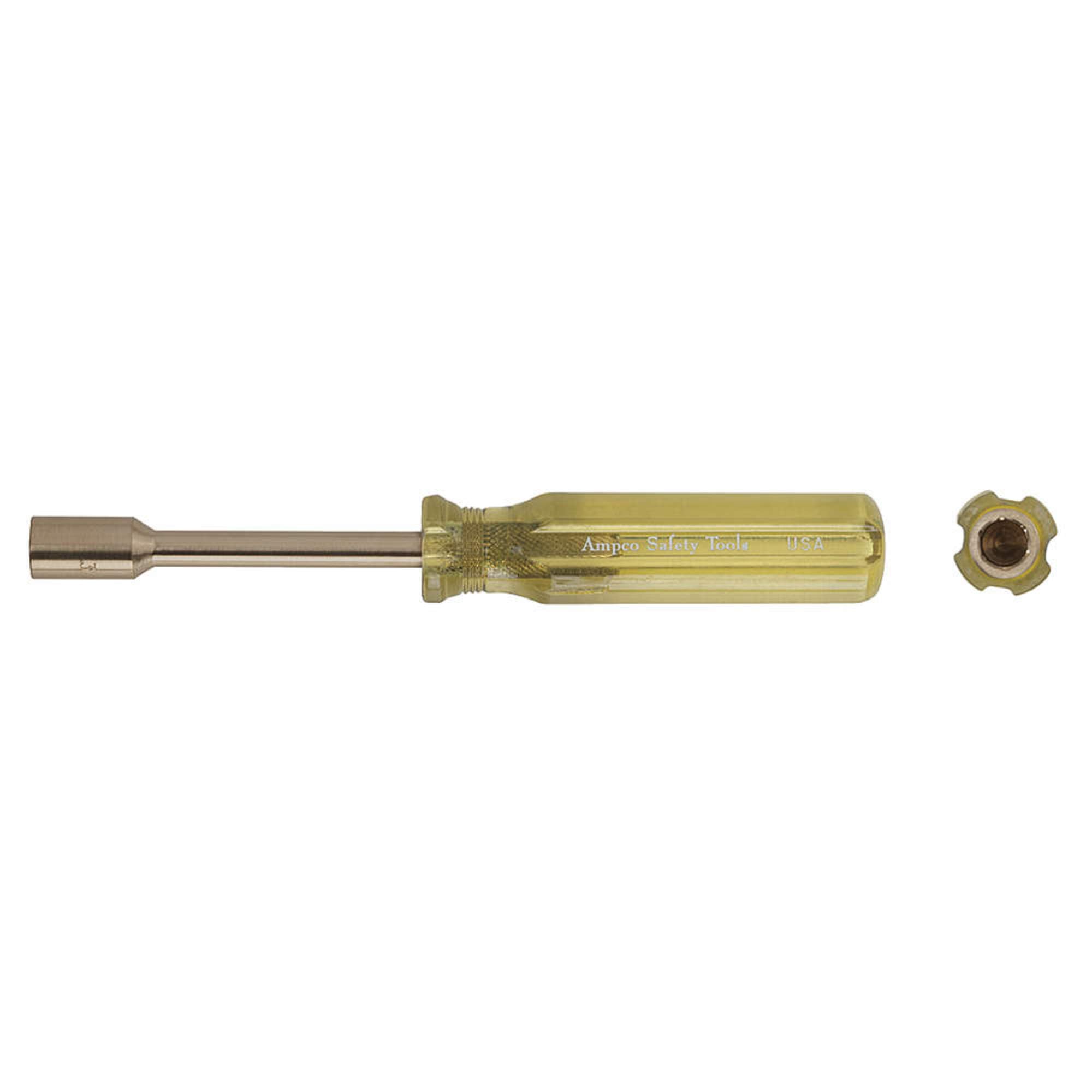 Ampco Safety Tools ND-6MM Non-Sparking Non-Magnetic Corrosion Resistant Nut Driver (6mm) - Ideal for Oil & Gas, Chemical Plants, and Explosive Environments