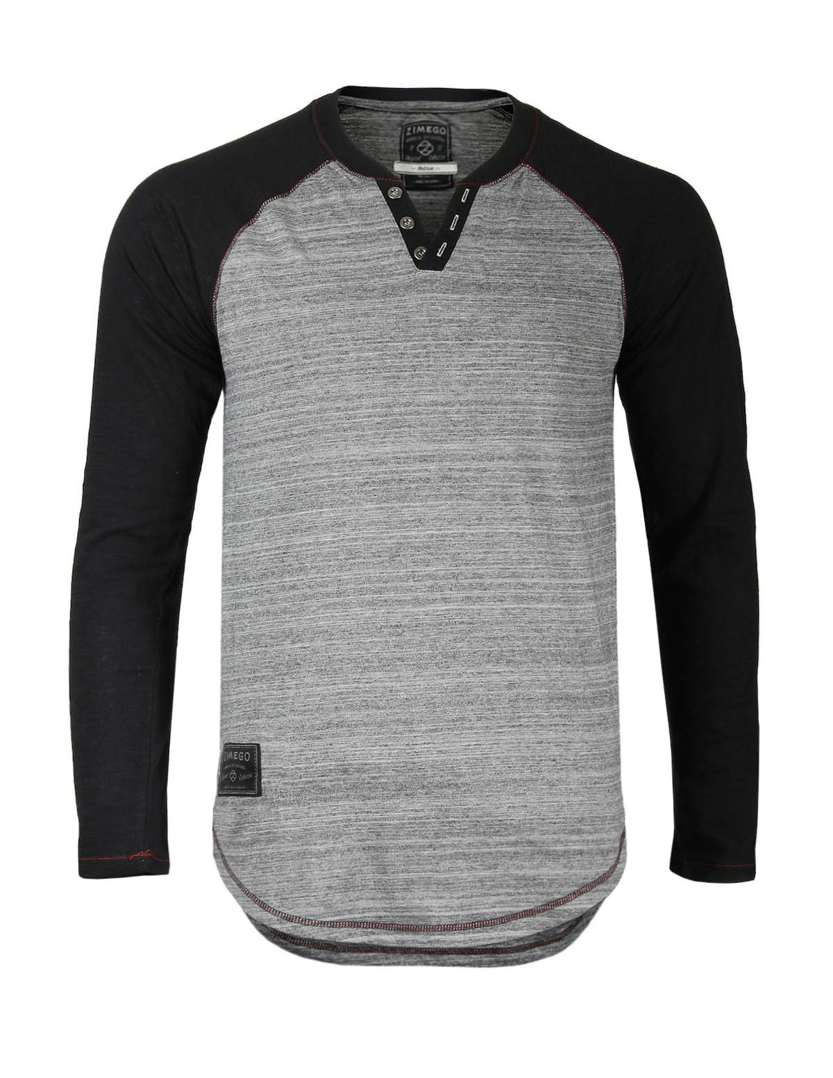 ZIMEGO Men's Long Sleeve V-Neck Henley Shirt - Slim Fit Casual T-Shirt for Everyday Wear, Work & Date Night Outfits