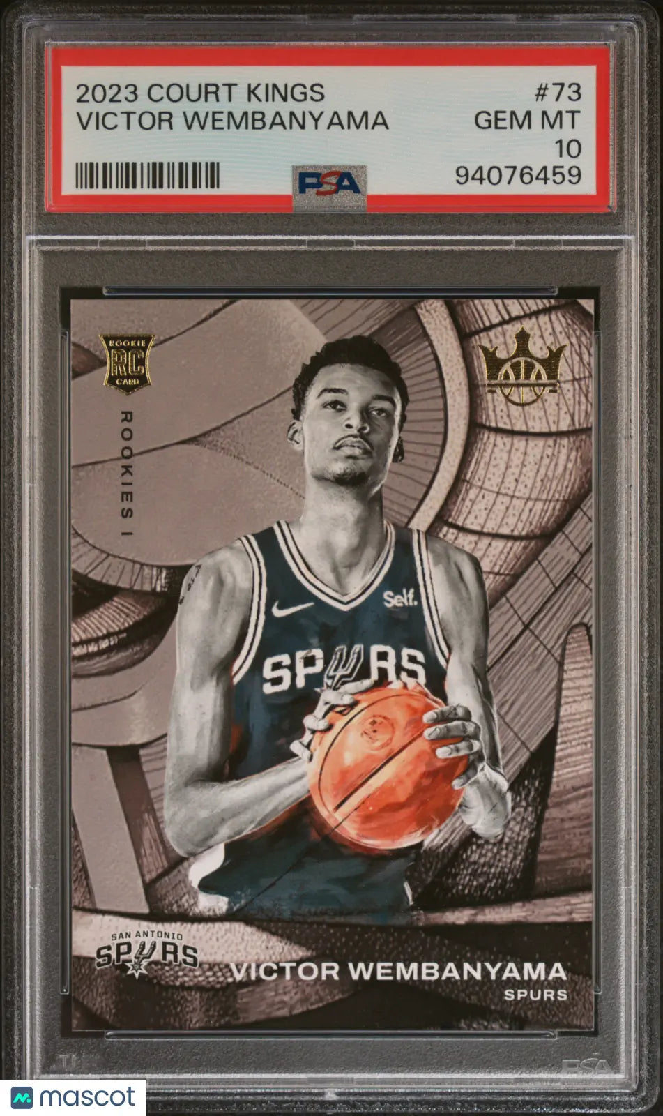 2023 Panini Court Kings Victor Wembanyama Rookie Card PSA 10 - NBA Basketball Collectible for Trading, Investing & Display