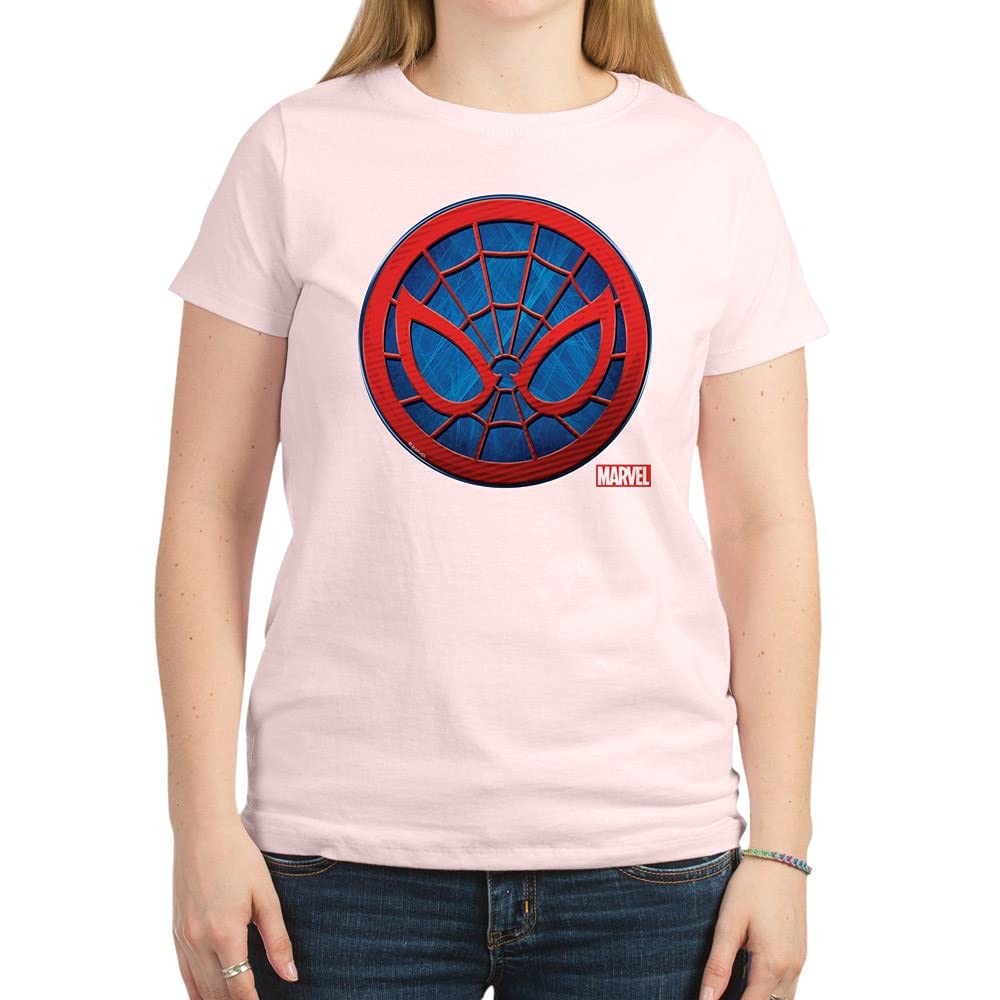 Spider-Man Grunge Icon Women's Lightweight Crew Neck T-Shirt | Marvel Superhero Graphic Tee for Casual Wear & Comic Con