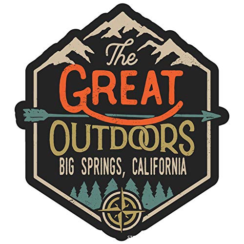 Big Springs California The Great Outdoors 4-Inch Fridge Magnet - Perfect for Travel Memories & Kitchen Decor