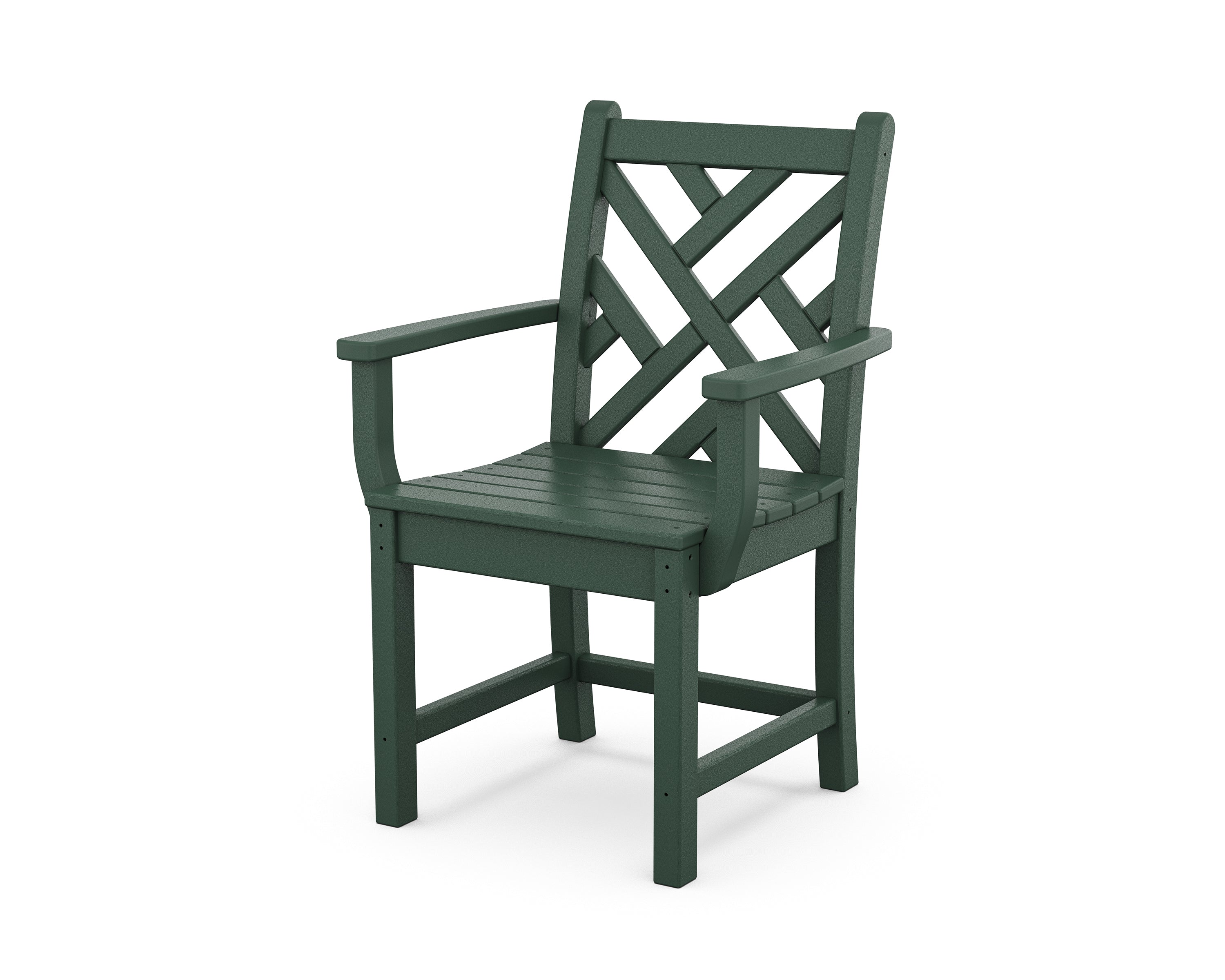 POLYWOOD Chippendale Dining Arm Chair - Weather-Resistant Outdoor Patio Furniture - Perfect for Garden, Deck, and Poolside Seating