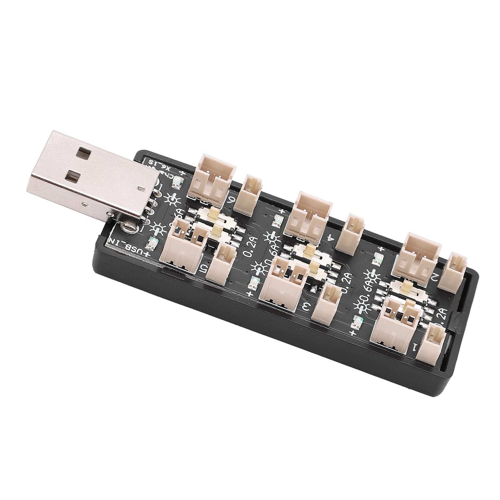 6-Channel USB Li-Po Charger Module - 600mA/200mA Intelligent Lithium Battery Charging Board for 1S LiHv Batteries - Perfect for DIY Electronics, RC Drones, and Portable Device Charging