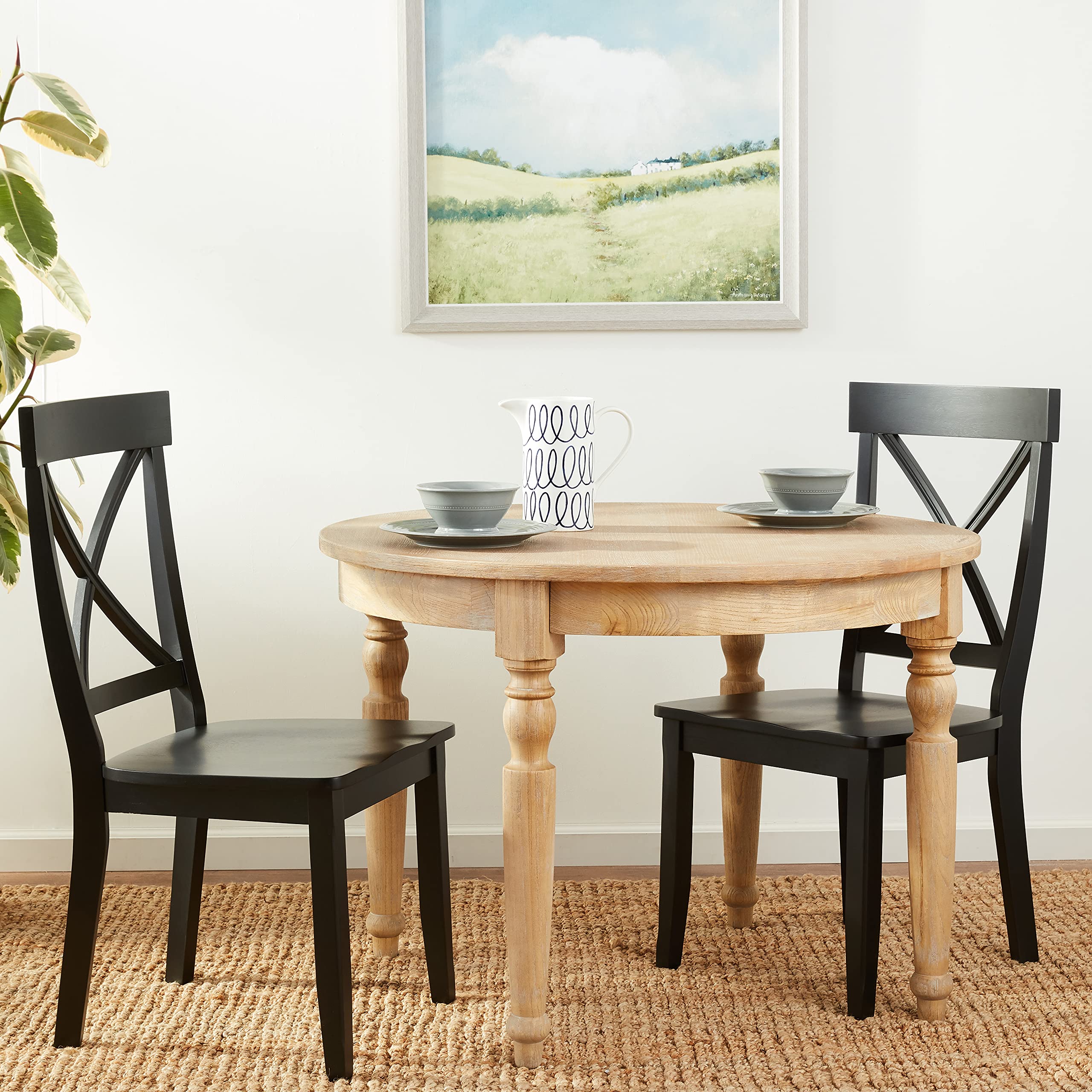 Homestyles Blair Black Dining Chairs Set of 2 - Modern Kitchen & Dining Room Furniture for Home, Restaurant, and Office Use