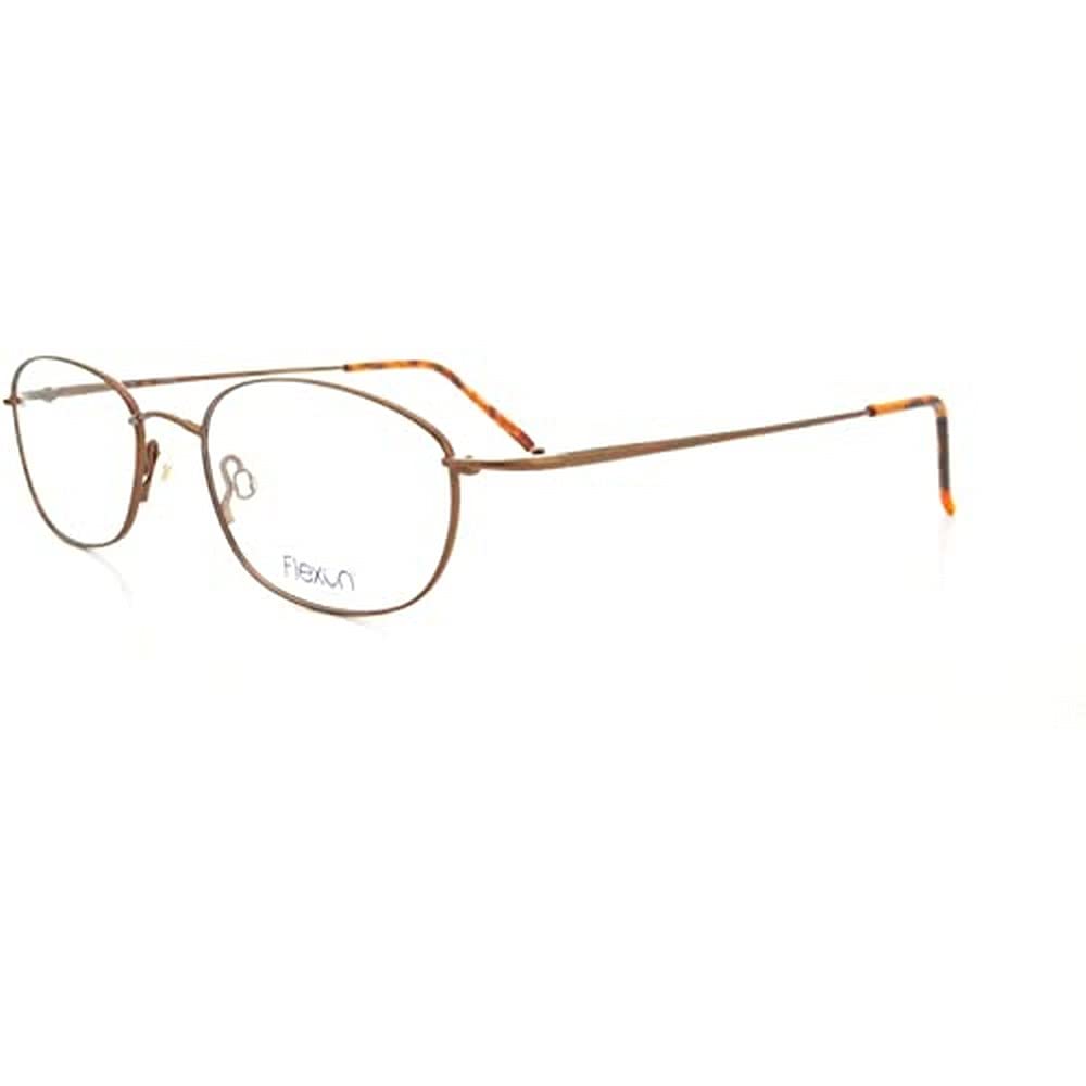 FLEXON 601 249 Coffee Eyeglasses - 52MM Full Rim Frame for Men & Women - Perfect for Reading, Work, and Everyday Fashion