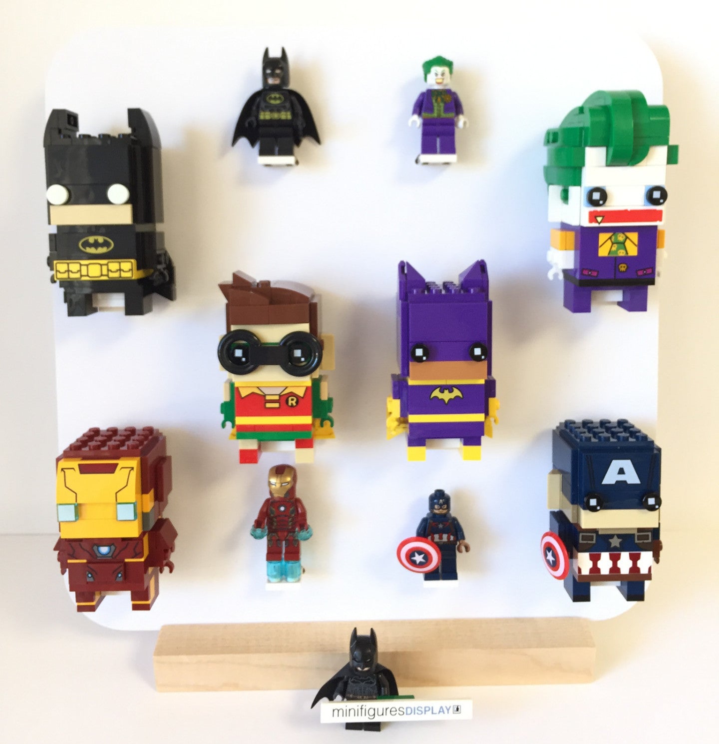 Lego BrickHeadz Minifigures Display Stand - Creative Building Blocks Organizer for Collectors | Perfect for Home Decoration, Office Desk & Gift Giving