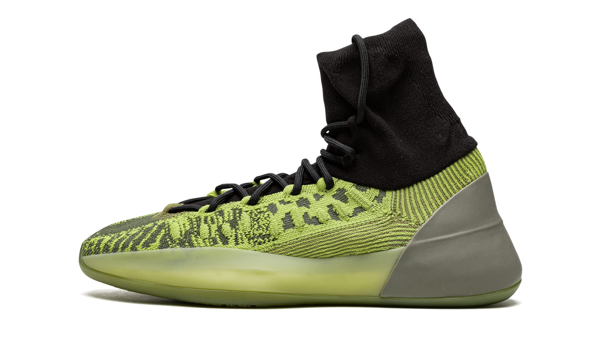 adidas Men's Yeezy Bsktbl Knit Basketball Sneakers - Green | Breathable Lace-Up Casual Shoes for Streetwear & Gym Workouts