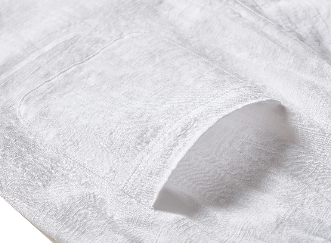 FANARCHER Men's Lightweight Cotton Linen Pants - Breathable Casual Drawstring Trousers for Yoga, Beach & Travel with Pockets | Perfect for Summer, Lounge & Outdoor Activities