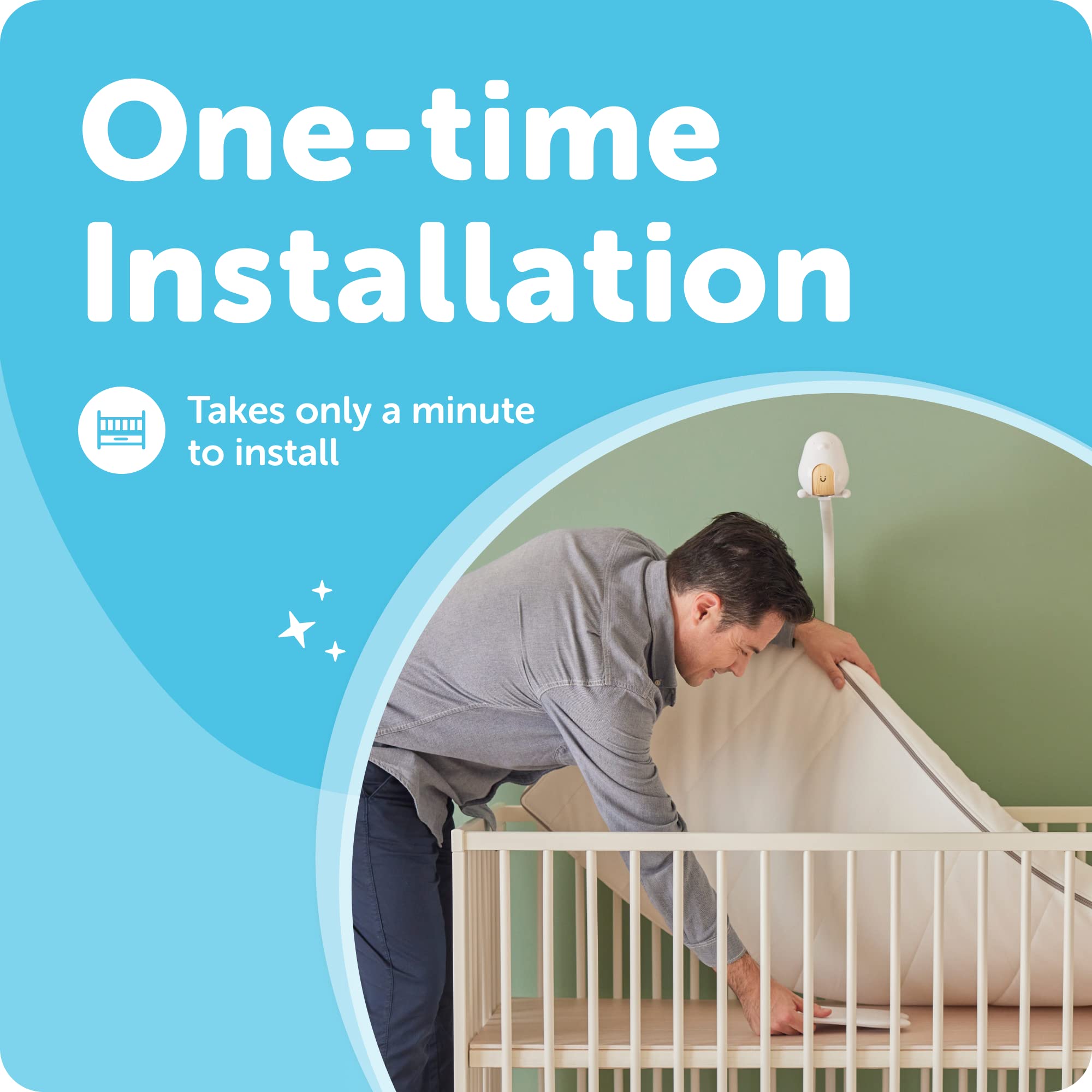 **CuboAi Sleep Sensor Pad - AI-Powered Baby Movement Tracker with Real-Time Alerts | Non-Contact Baby Monitor Accessory | Works with CuboAi Plus | Perfect for Safe Sleep Monitoring & SIDS Prevention**