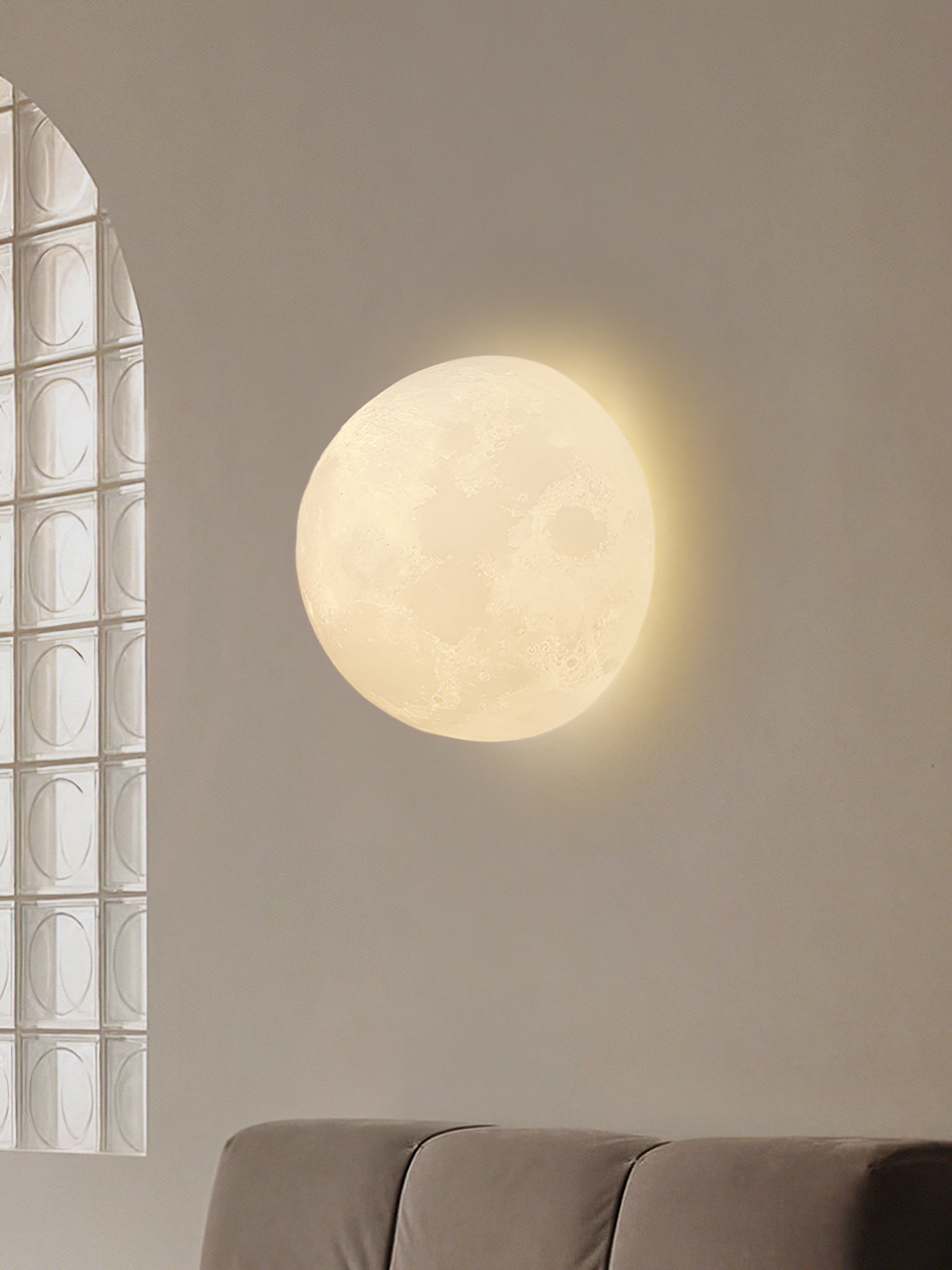 3D Moon Wall Lamp - LED Night Light for Bedroom, Nursery & Living Room - Space-Themed Decor for Kids & Adults - Perfect for Relaxation & Ambiance
