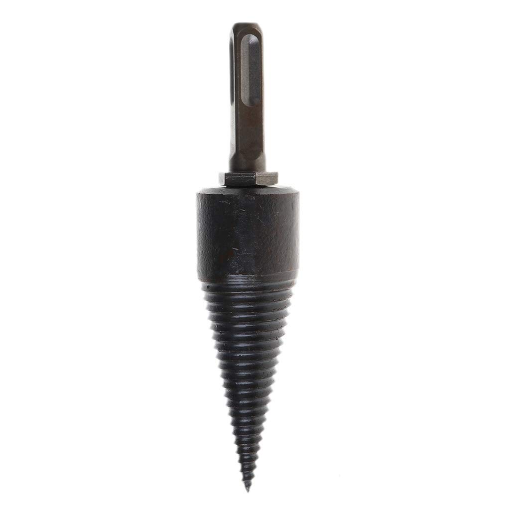 HELYZQ Firewood Splitter Drill Bit - 130x32mm Wood Cone Reamer Punch Driver for Log Splitting & Firewood Processing - Perfect for Camping, Fireplaces, and Wood Stoves