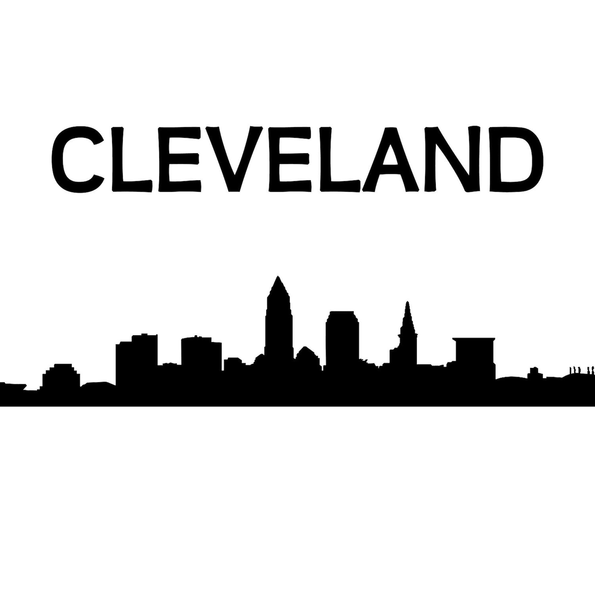 Cleveland Car Bumper Sticker Decal - Durable & Weatherproof for Cars