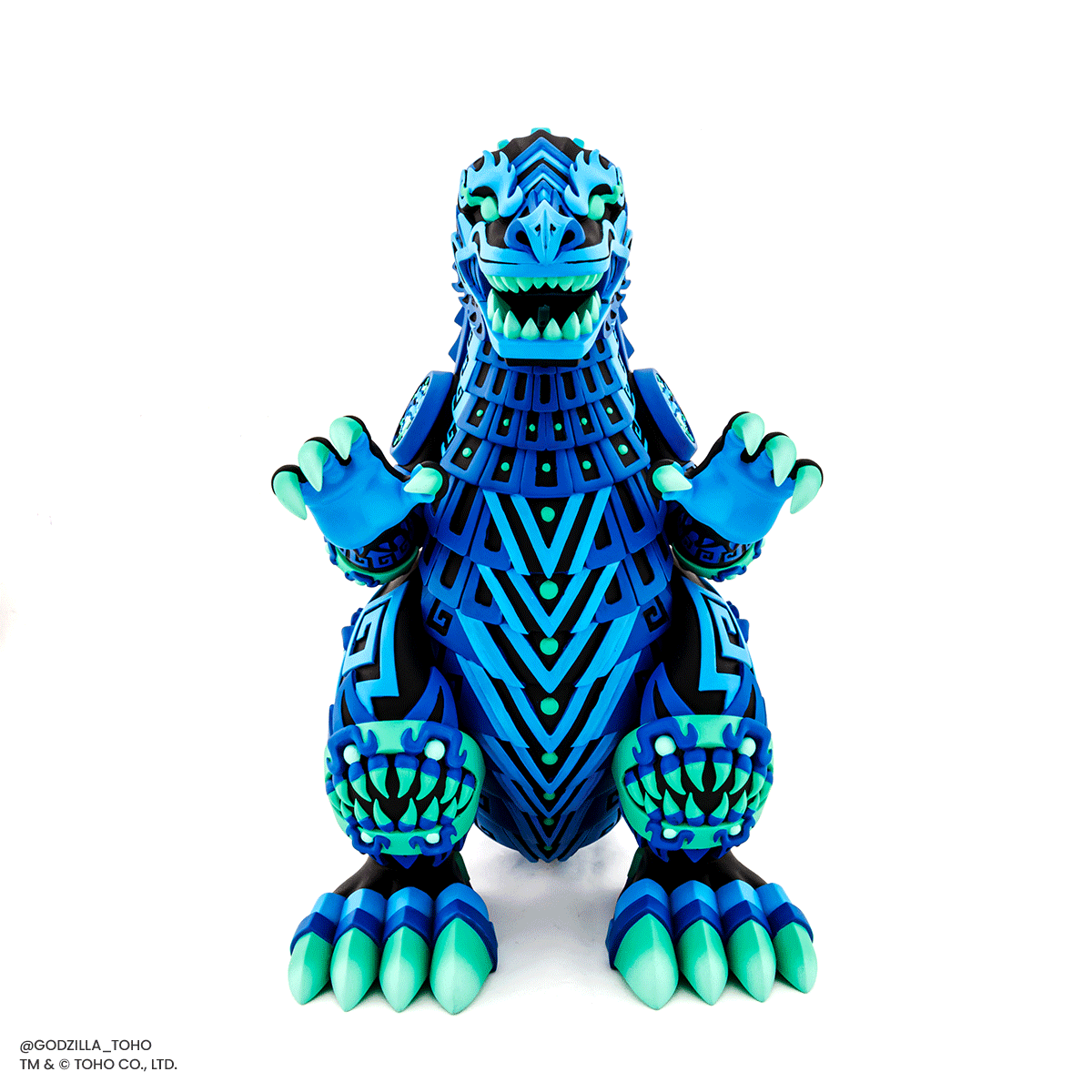 Urban Aztec Godzilla Vinyl Designer Figure - Heat Ray Variant Timed Edition | Collectible Monster Toy for Display & Gifts | Perfect for Anime Fans & Pop Culture Collectors