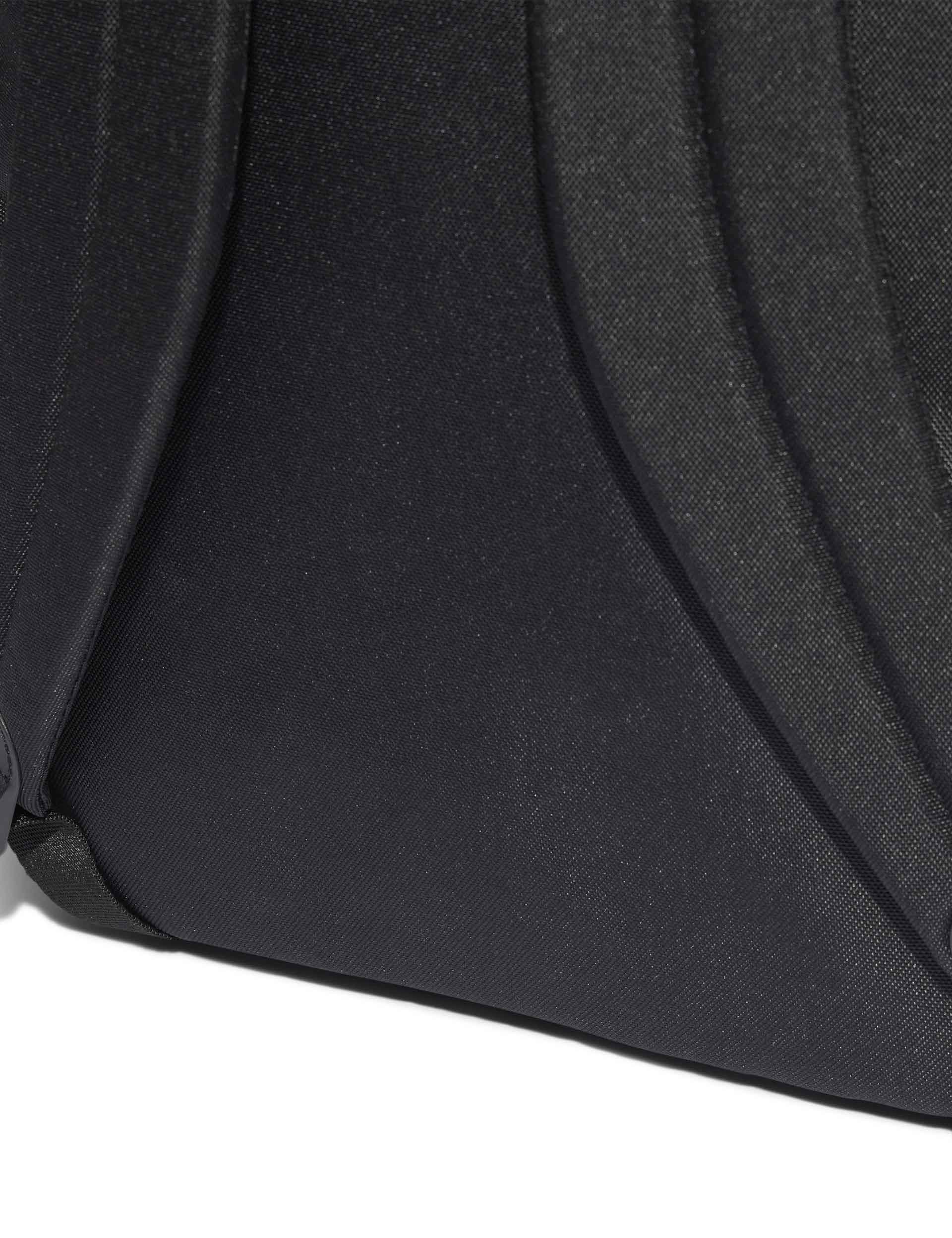 Classic 3 Bar Logo Backpack for Men & Women - Stylish Waterproof College School Backpack - Black/White - Perfect for Travel, Work & Daily Commute