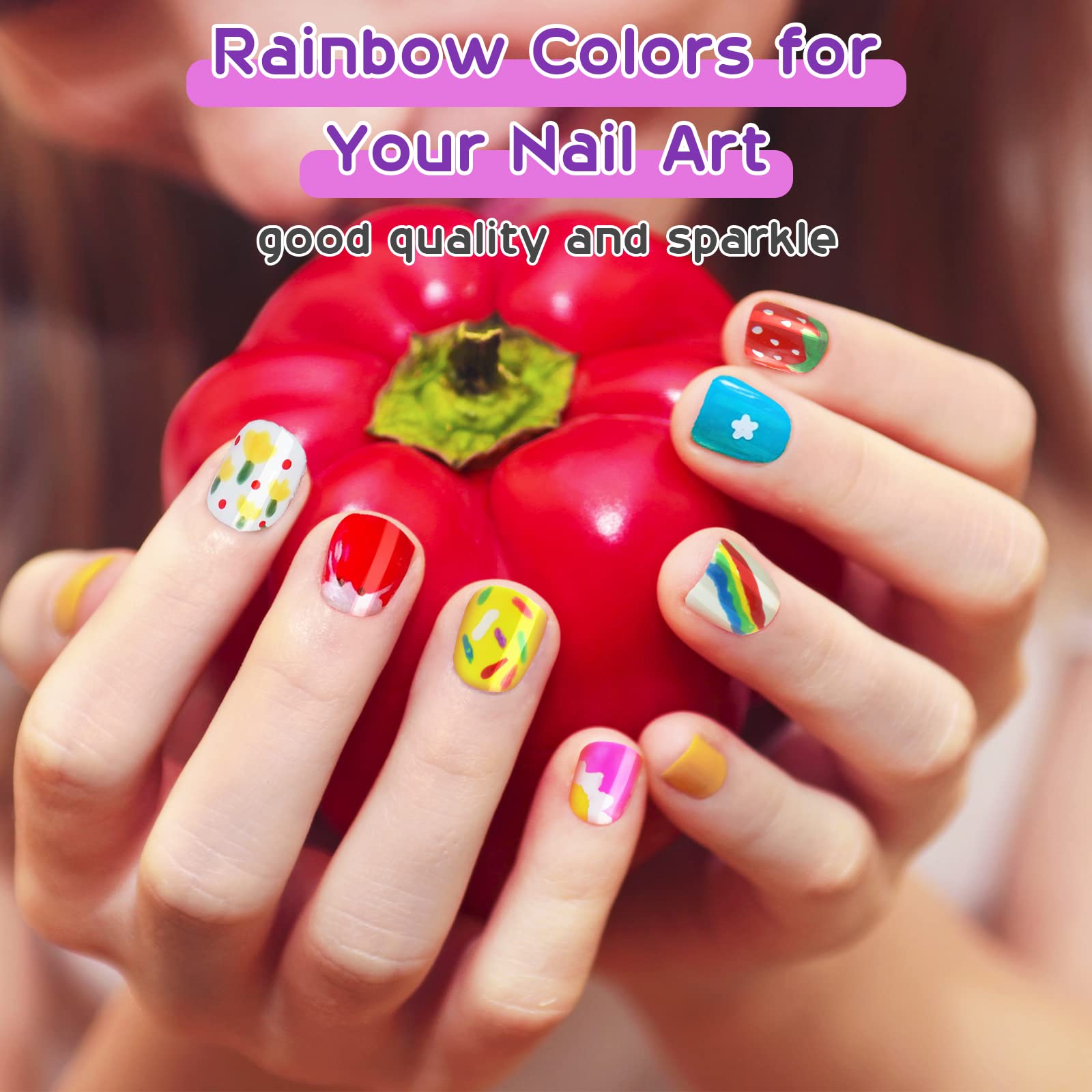 BATTOP Kids Nail Polish Set for Girls - Non-Toxic Water-Based Nail Art Kit with Nail Dryer, 3D Decorations & Stickers | Perfect Birthday Gift for Girls Ages 7-12 | Fun DIY Nail Design for Parties, Playdates & Creative Play