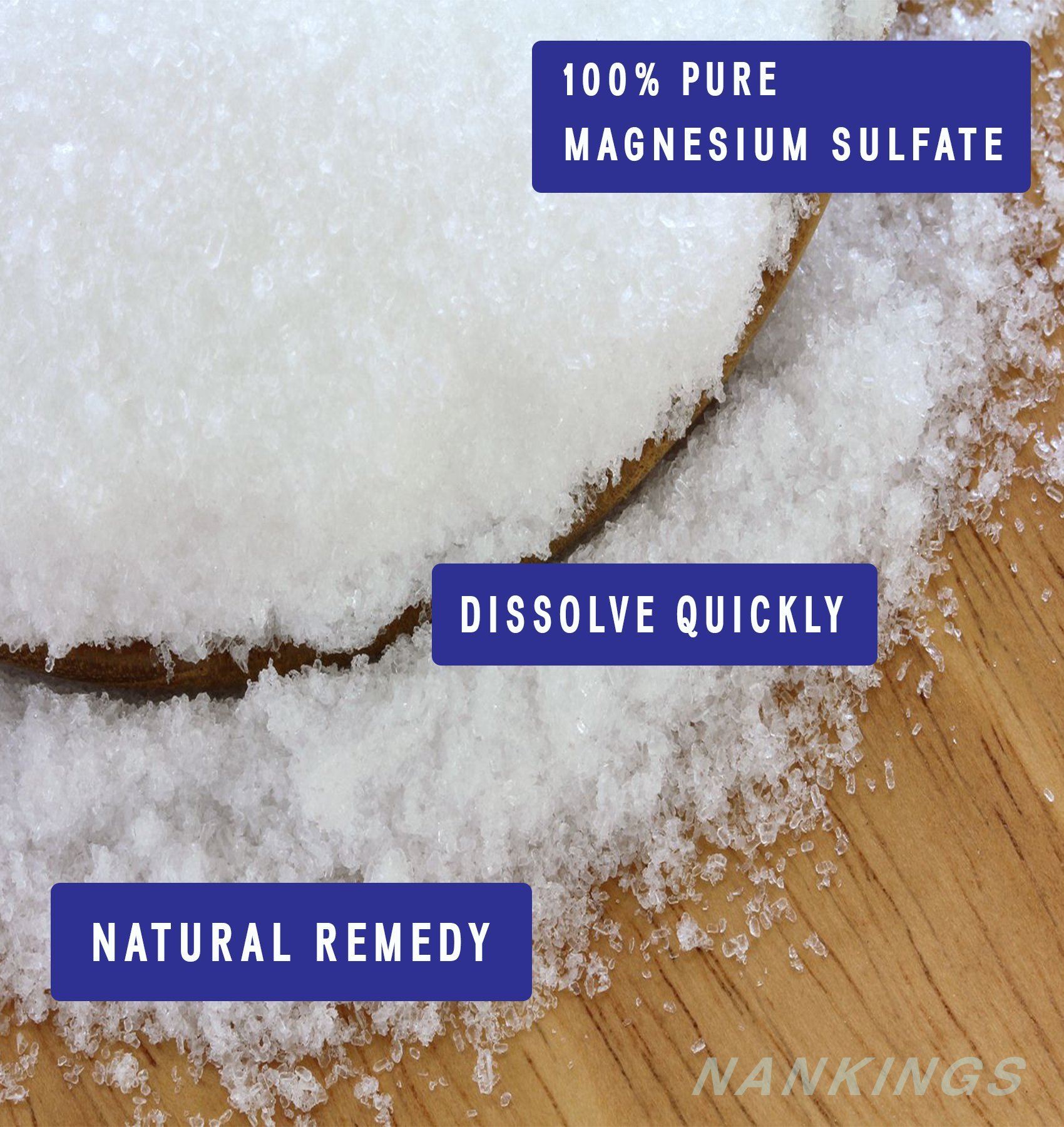 Epsom Salt for Bath & Muscle Relief - 1kg Magnesium Sulfate for Foot Soak, Body Relaxation & Plant Care | Perfect for Post-Workout Recovery, Spa Day & Gardening