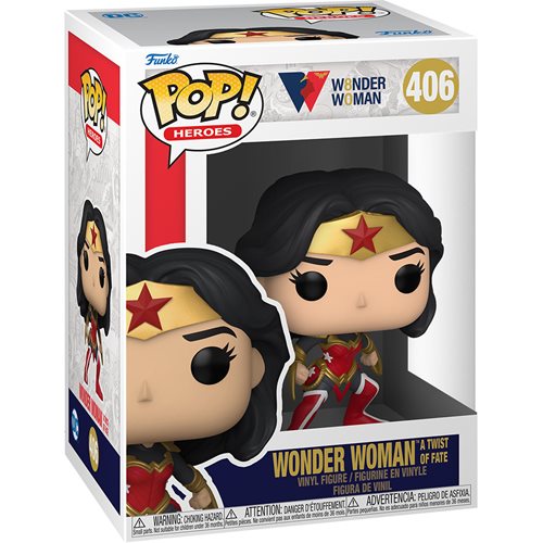 DC Heroes Pop! Vinyl Figure - 80th Anniversary Wonder Woman (A Twist of Fate) [406] - Collectible Funko Pop for DC Comics Fans, Perfect for Display & Gifts