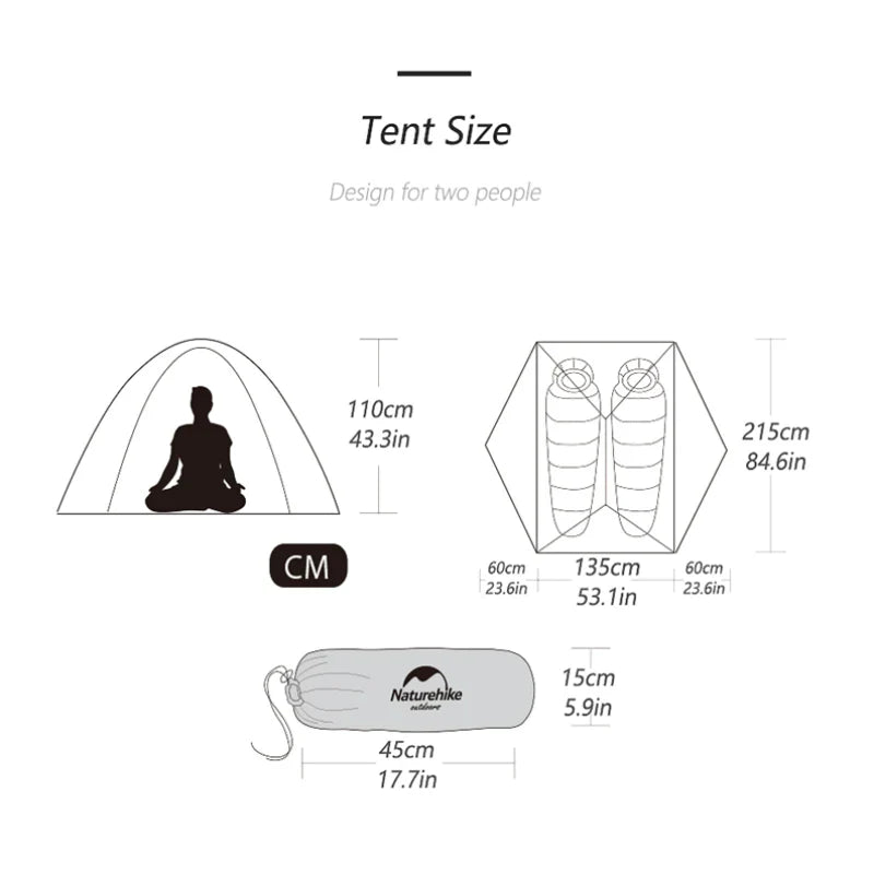 Naturehike Star River 2 Person Backpacking Tent - Lightweight Waterproof Camping Tent for Hiking & Outdoor Adventures (Scratch & Dent) - Perfect for Backpacking, Camping Trips & Wilderness Exploration