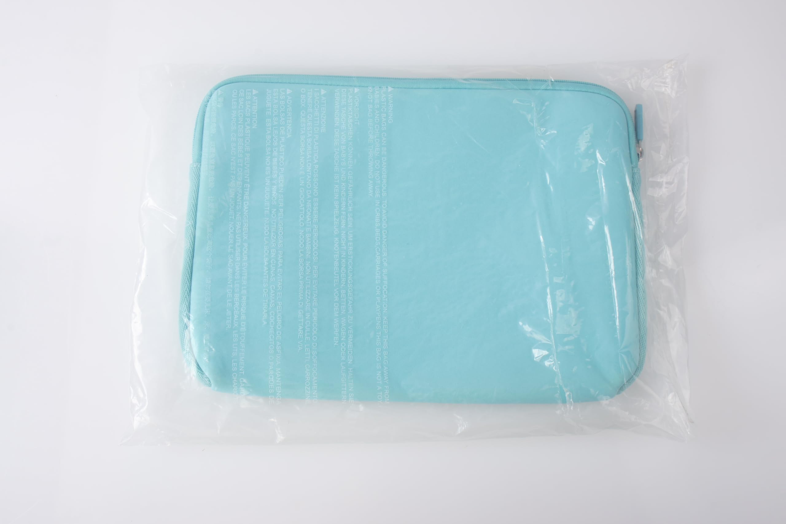 Waterproof Neoprene Laptop Sleeve Case for MacBook Air 11.6-12 Inch, Chromebook, HP, Dell, Lenovo, Asus & Acer - Lightweight Protective Cover for Travel, School & Office - Baby Blue