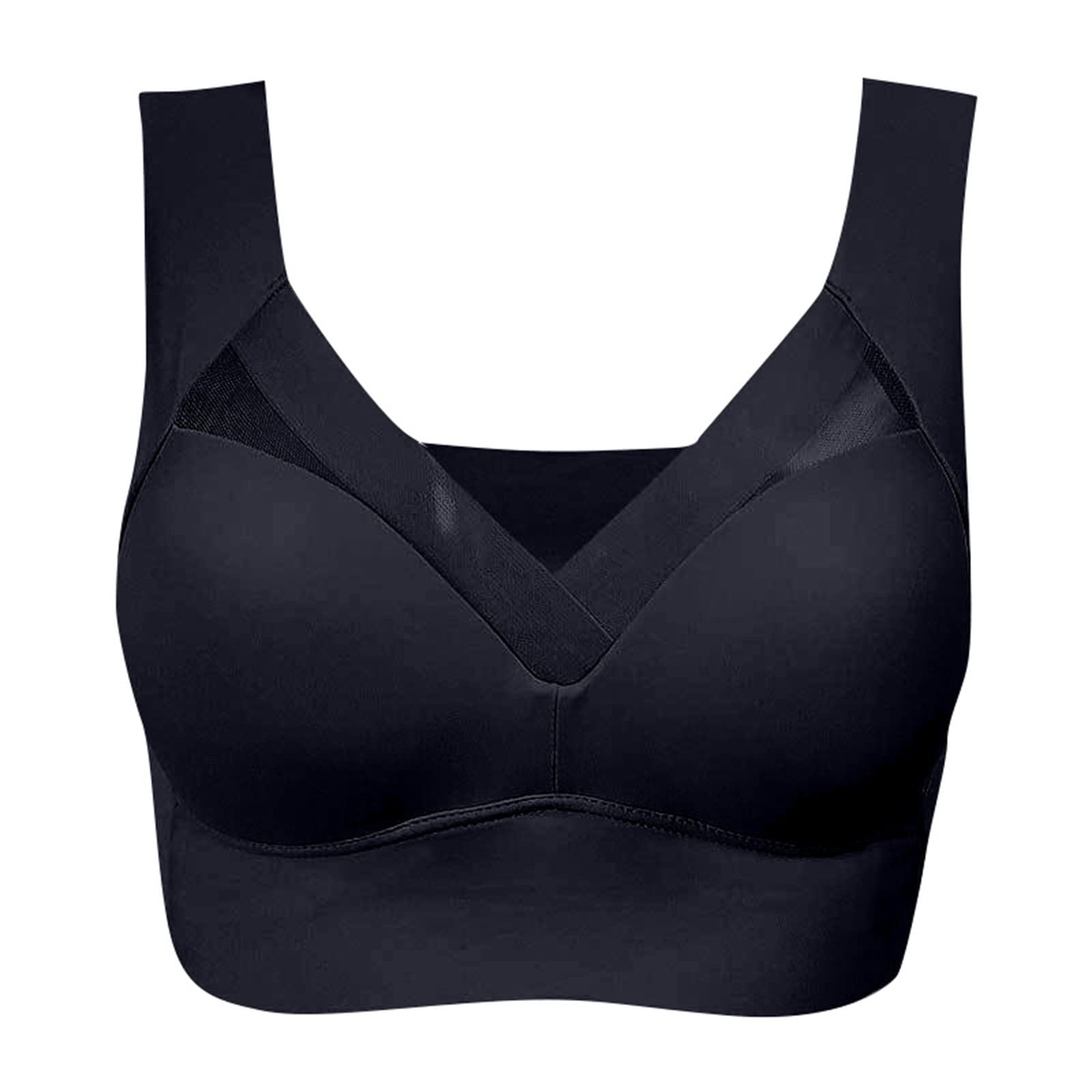 Wirefree Wireless Plus Size Lace Minimizer Bra for Women - Comfortable Sports & Strapless Bra for Everyday Wear, Yoga, Gym & Active Lifestyles