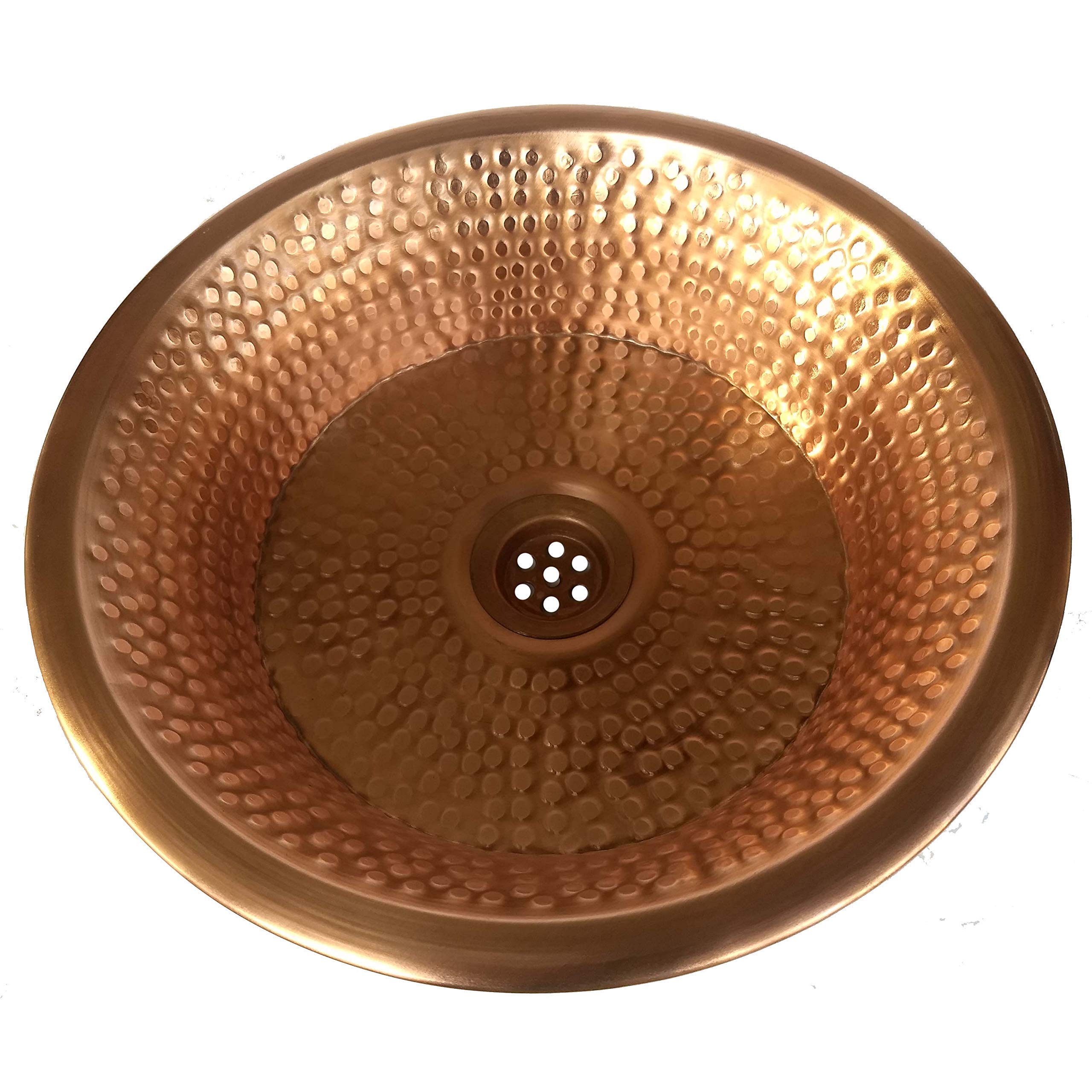 Mini Copper Vessel Sink - Handcrafted Bathroom Wash Basin for Modern & Rustic Decor | Perfect for Vanity, Powder Room & Farmhouse Style Homes