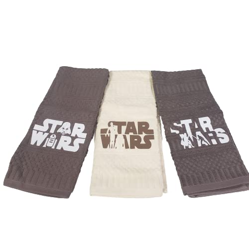 Star Wars Themed Kitchen and Bathroom Towel Set - 3-Piece Collection (Set #8) for Home Decor and Gift Ideas | Perfect for Star Wars Fans, Bathroom Essentials, and Kitchen Accessories