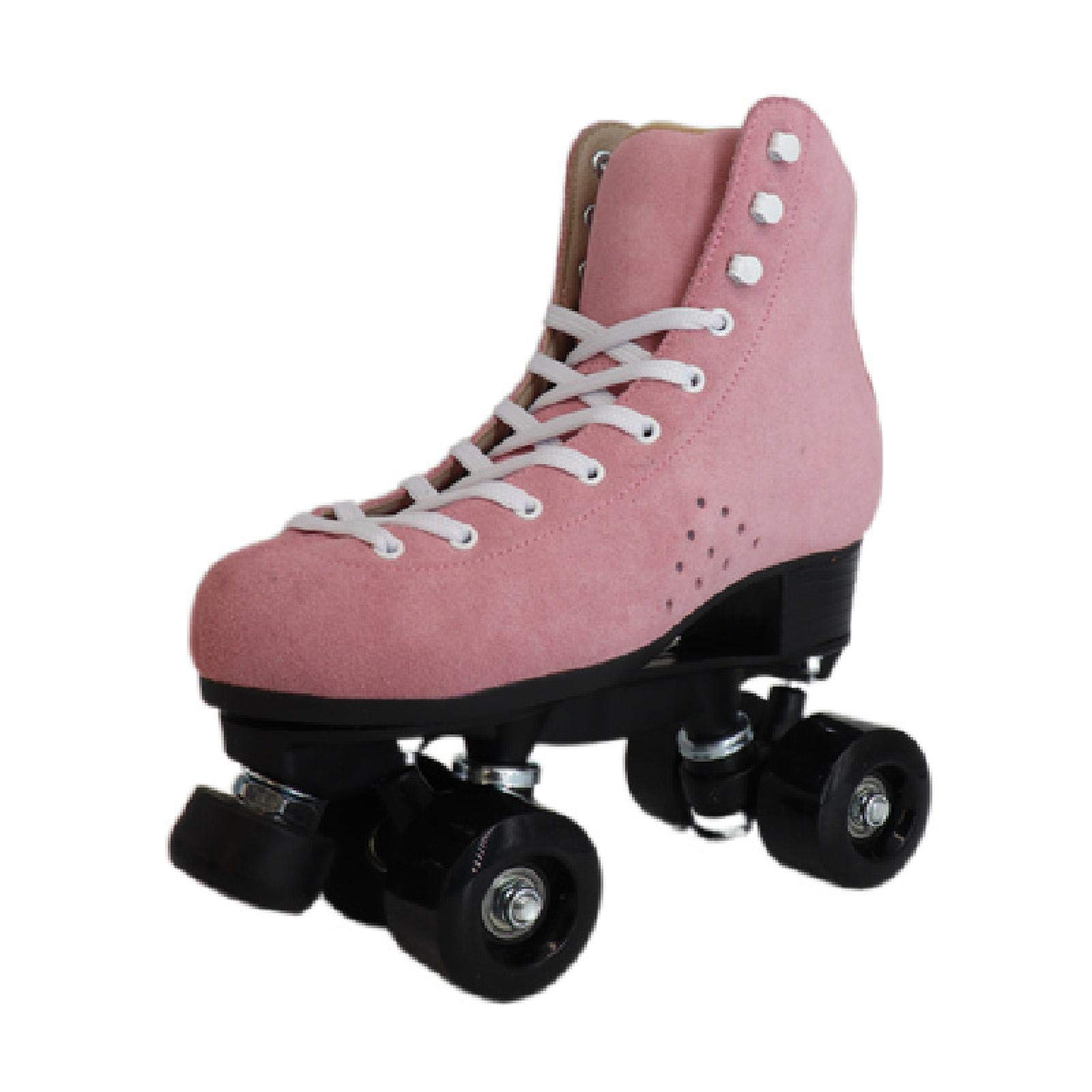Premium Roller Skates for Adults - Fur Lined Double-Row Skates with PU Wheels & Steel Base | Indoor/Outdoor Use for Men & Women | Perfect for Streets, Parks & Rink Skating | 4 Color Options