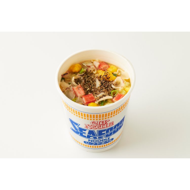 Nissin Instant Cup Noodles Seafood Flavor 75g - Quick & Easy Microwaveable Cup Ramen for Office Lunch, College Dorm Meals & Emergency Food Supply