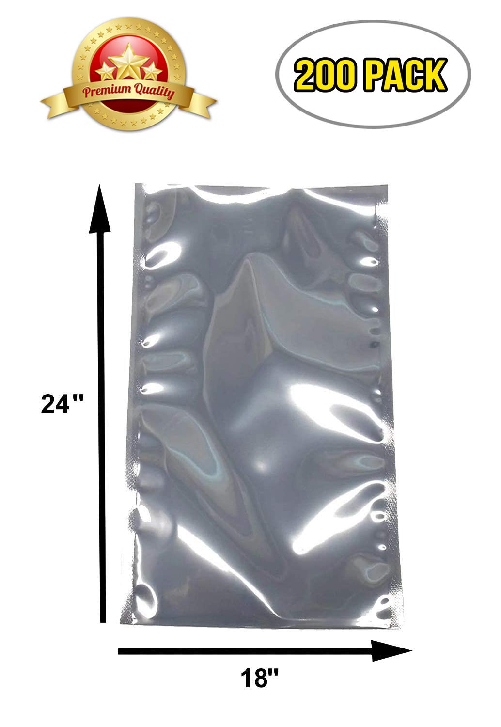 APQ 200 Pack 18x24 Static Shielding Bags | ESD Protection Bags for Electronics | Heat Sealable Anti-Static Bags | Transparent EMI/RFI Shielding | Perfect for Storing PCBs, Chips & Sensitive Components in Workshops & Factories