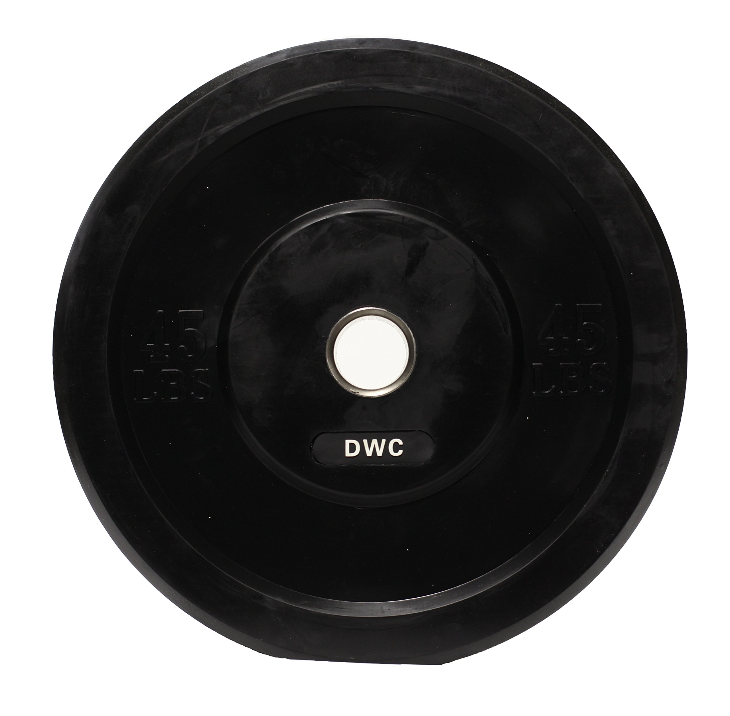 DWC Black Bumper Plates Set (10-45lbs) - Olympic Weight Plates for Powerlifting, Crossfit & Strength Training - Perfect for Home Gym & Commercial Fitness Centers