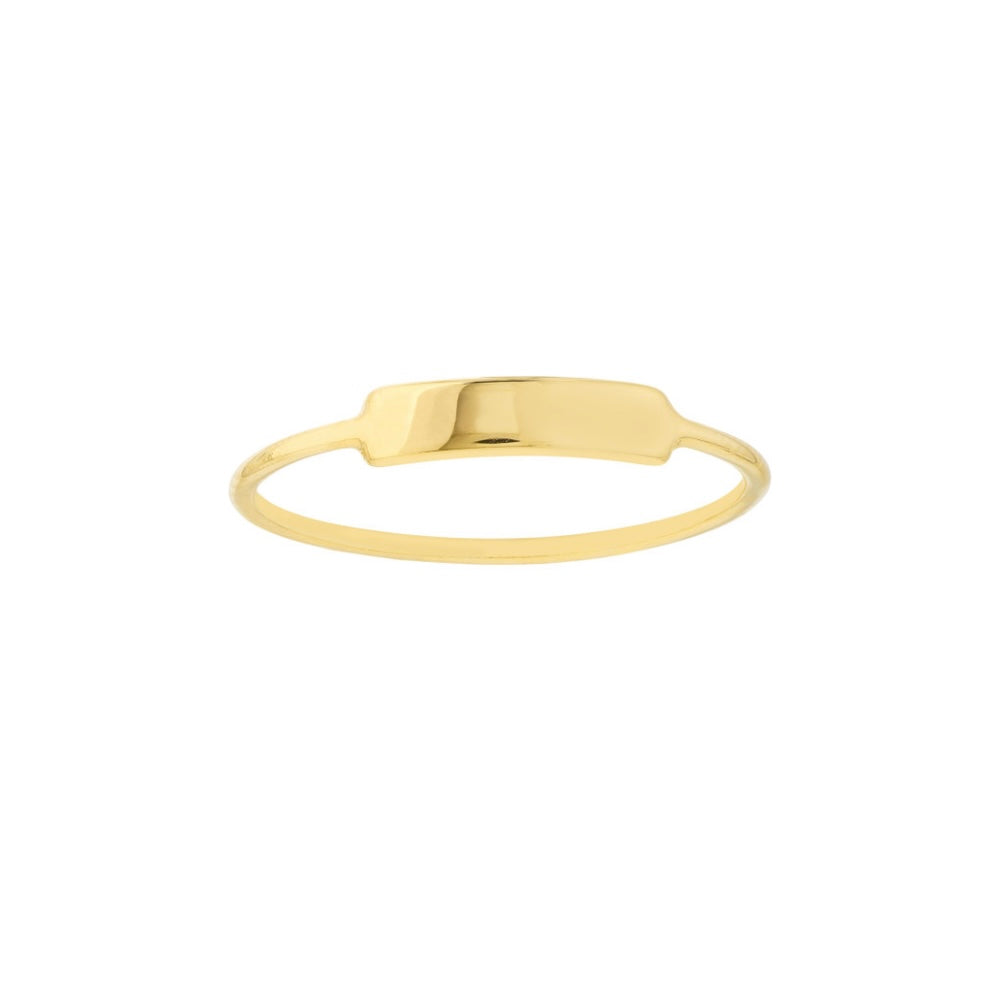 Skinny Signet Stackable Bar Ring for Women - Minimalist Gold & Silver Layering Rings - Perfect for Everyday Wear, Stacking, and Gifting
