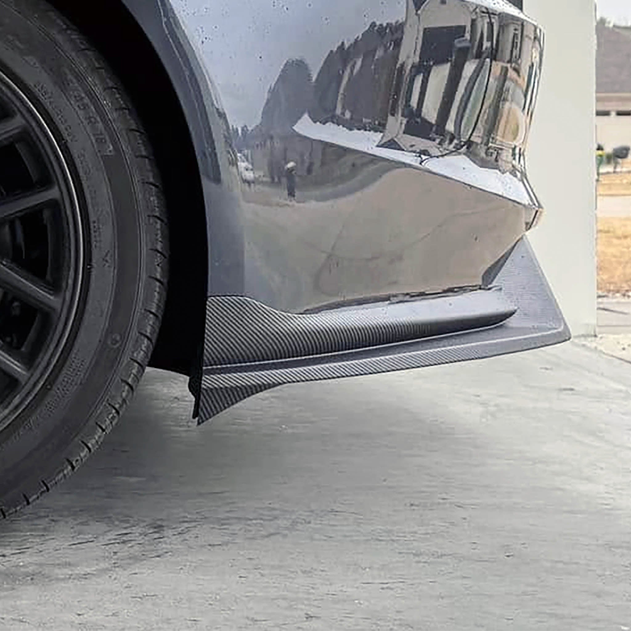 High-Performance Front Lip Spoiler for Tesla Model 3 Highland 2024 - Carbon Fiber Car Body Kit - Enhance Aerodynamics & Sporty Look - Perfect for Street Racing & Car Shows