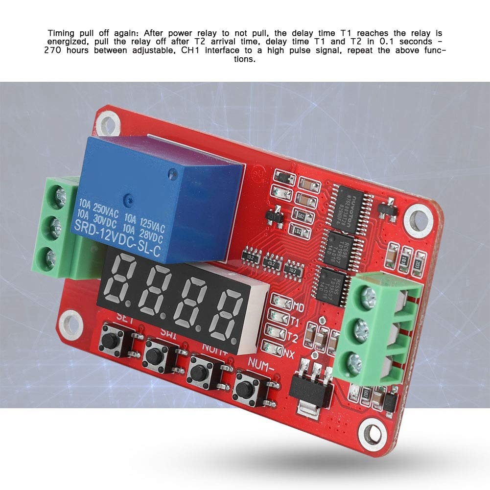 FRM01 Multifunction Infinite Loop Timing Relay - Self-Locking Cycle Timer Module for Automation & Delay Control | Perfect for Industrial Equipment, Home Automation, and DIY Electronics Projects