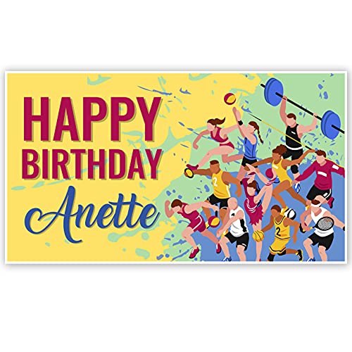 Custom Sports Birthday Banner - Personalized Party Decor for Kids & Adults - Perfect for Football, Basketball, Baseball Team Celebrations & Game Day Parties