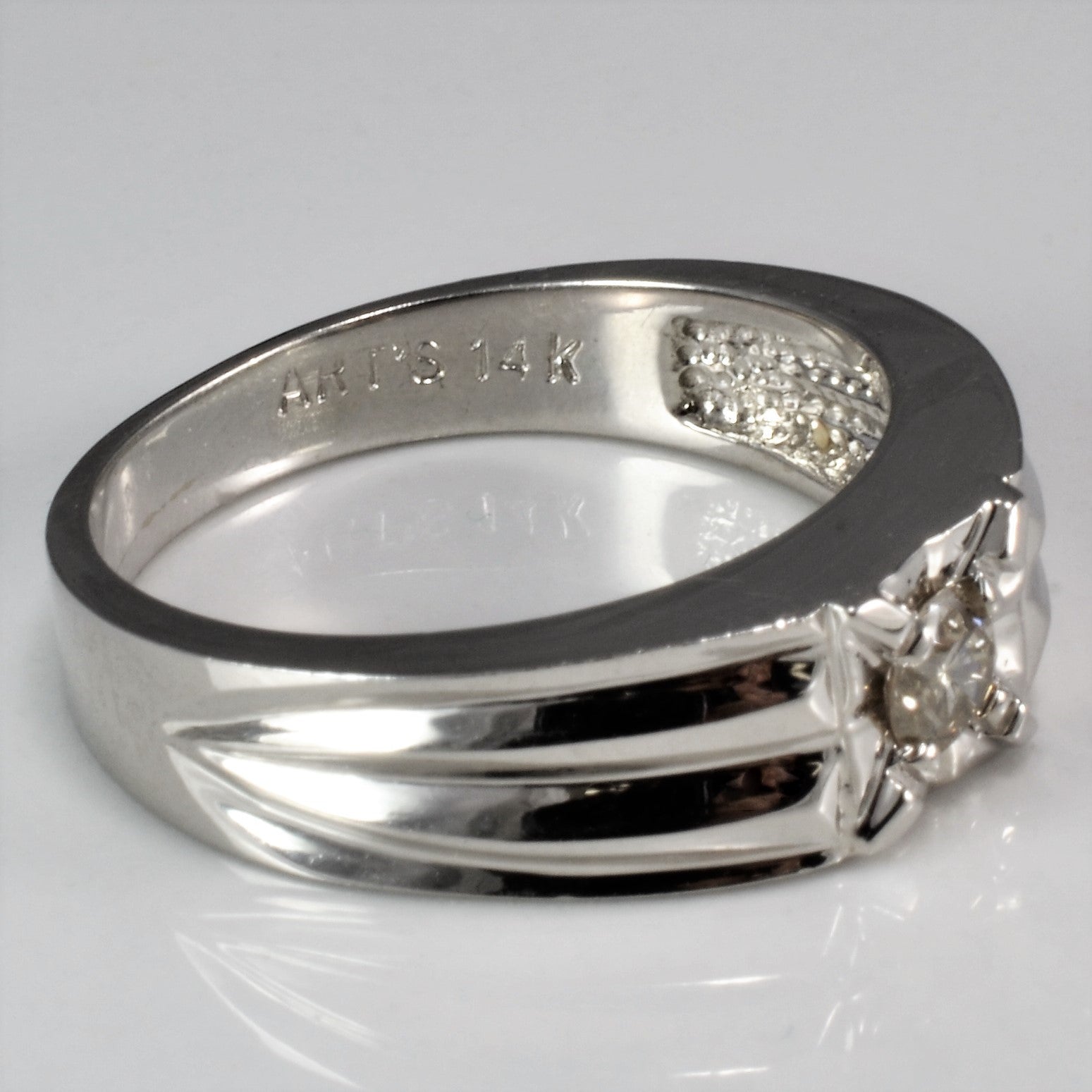 14K Gold Diamond Band Ring - 0.28 Carat Round Cut Solitaire Engagement Wedding Ring - Size 9.75 - Perfect for Proposals, Anniversaries & Special Occasions