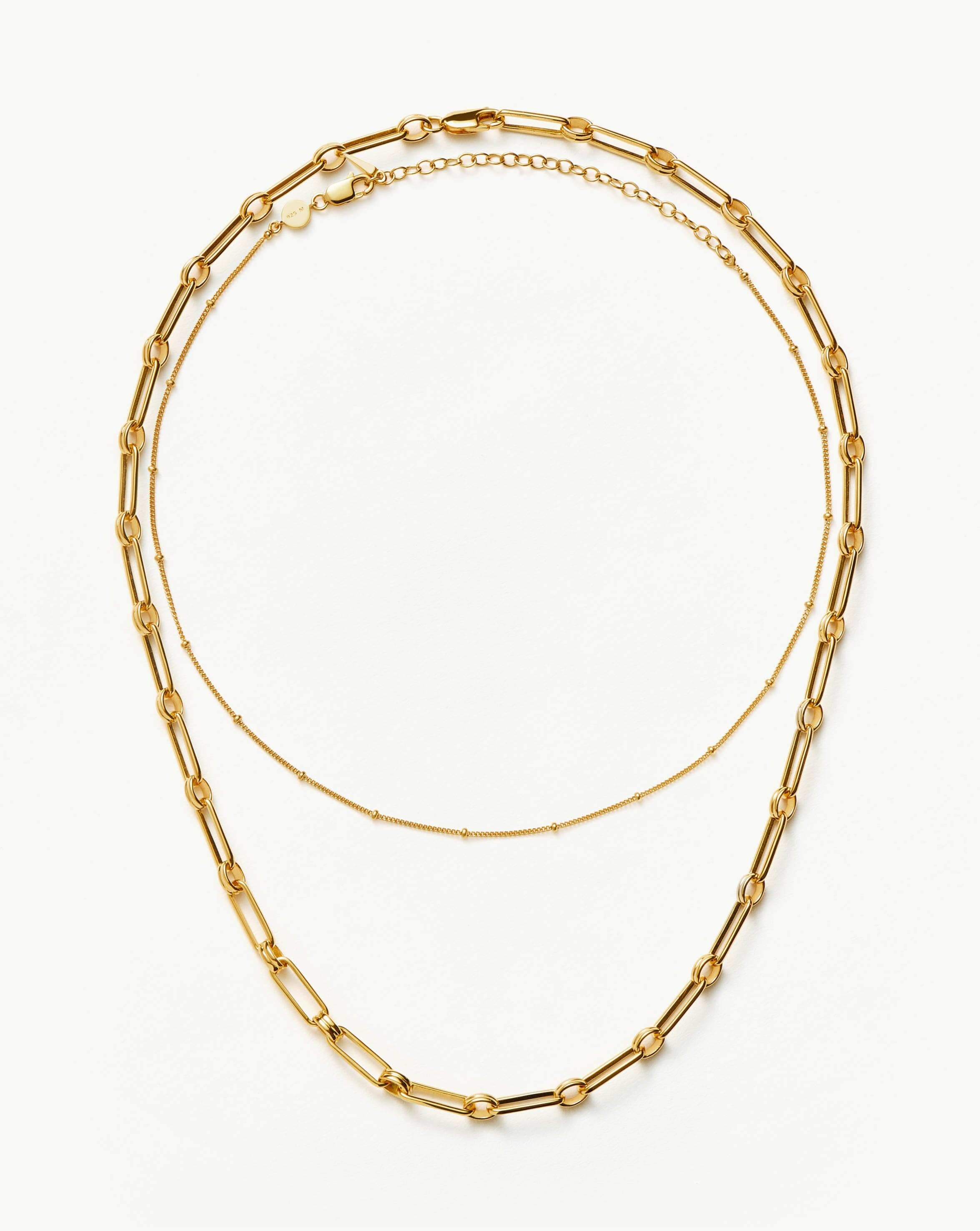 Aegis Chain Choker Necklace Set | 18k Gold Vermeil Women's Jewelry | Elegant Layering Necklace for Daily Wear, Date Night & Special Occasions