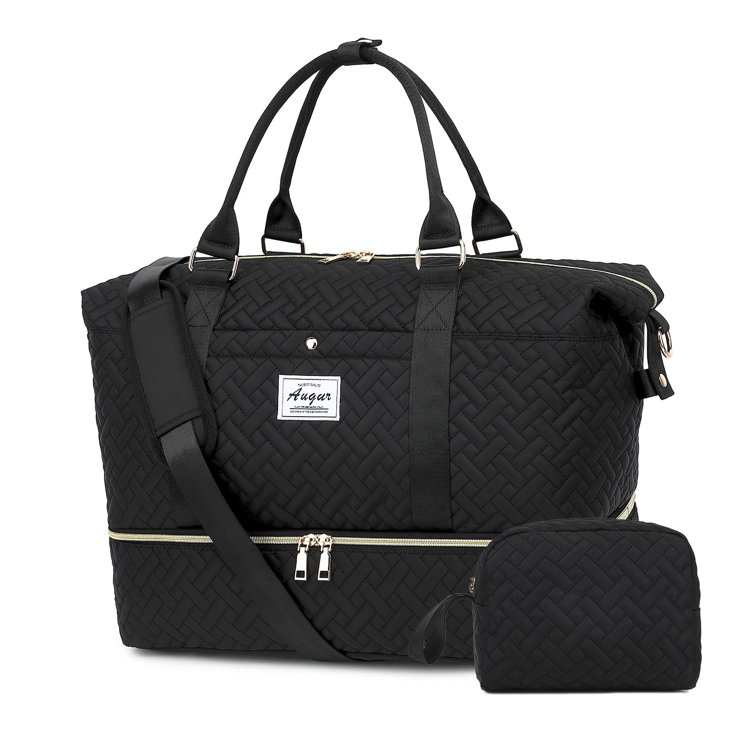 Women's Travel Duffel Bag - Waterproof Weekender Overnight Bag with Shoe Compartment & Wet Pocket | Gym, Hospital, Labor Delivery Essentials | Perfect Carry-On for Air Travel, Weekend Getaways & Workouts