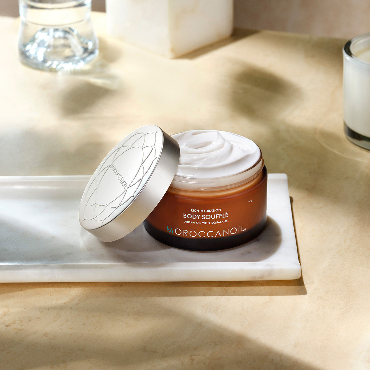Moroccanoil Body Souffle - Hydrating & Nourishing Body Cream with Argan Oil for Soft, Smooth Skin | Perfect for Spring 2021 Skincare Routine & Daily Moisturizing